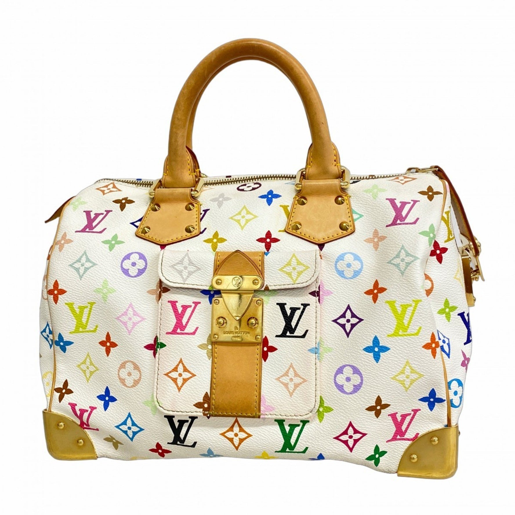 Louis Vuitton Monogram Multicolore Speedy 30 Handbag M92643 Bronne Women's