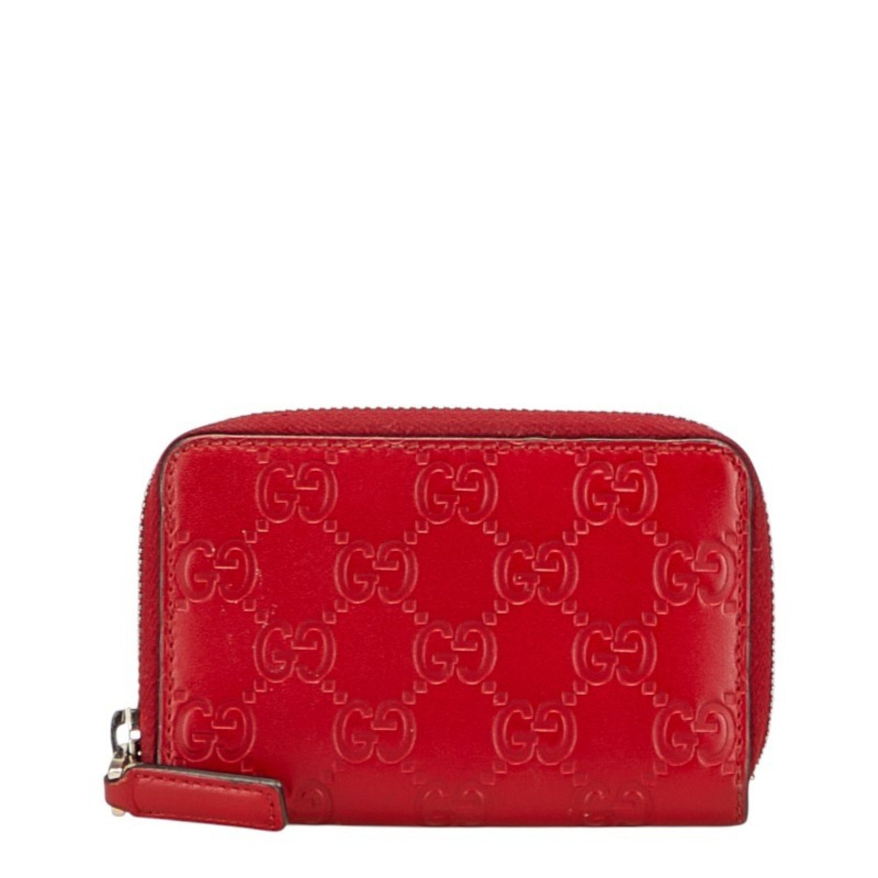 Gucci Guccissima Wallet/Coin Purse Red Leather