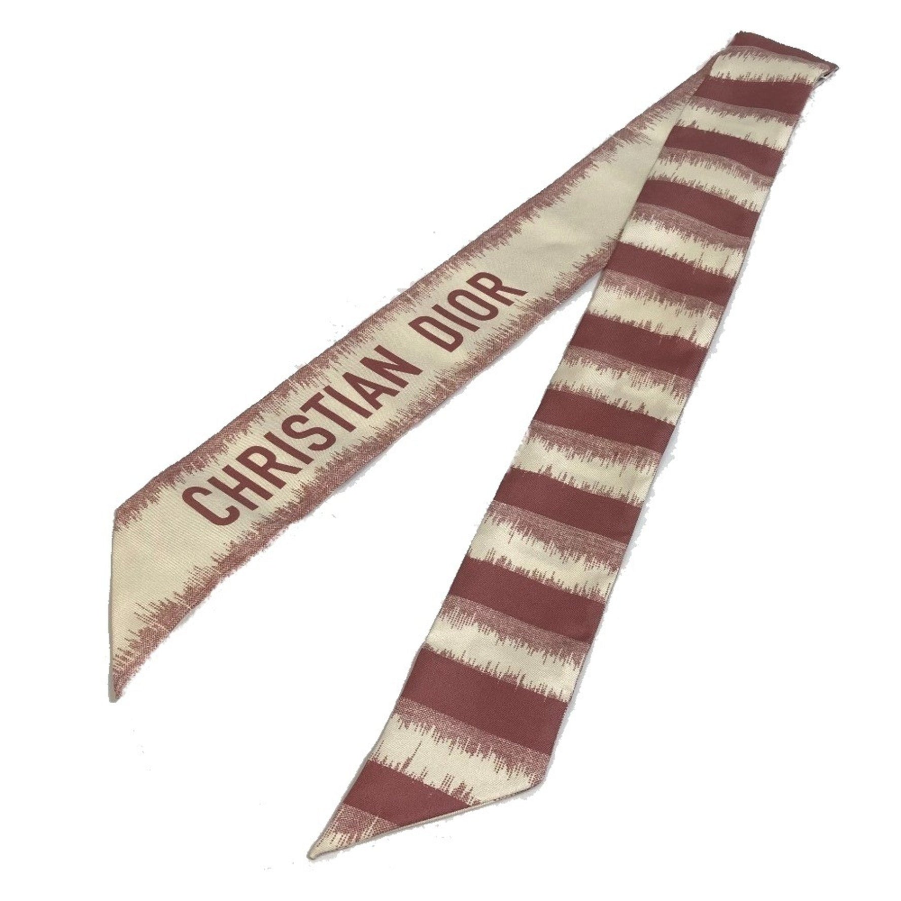 Christian Dior Dior Mitza Scarf Silk Pink x Beige