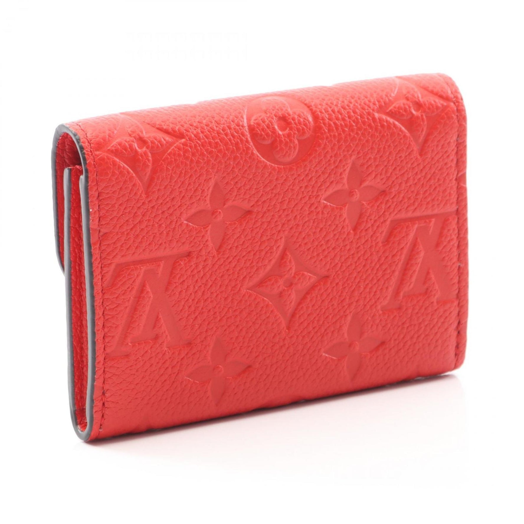 Louis Vuitton Porte Monnaie Rosari Bifold Wallet Leather Monogram Empreinte Red