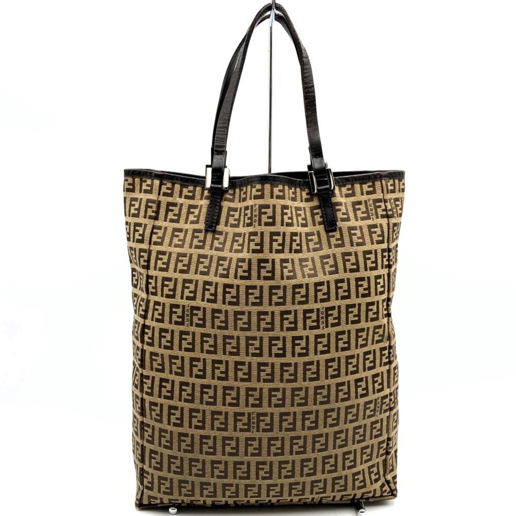FENDI Tote Bag, Nylon Canvas, Zucchino, Men's