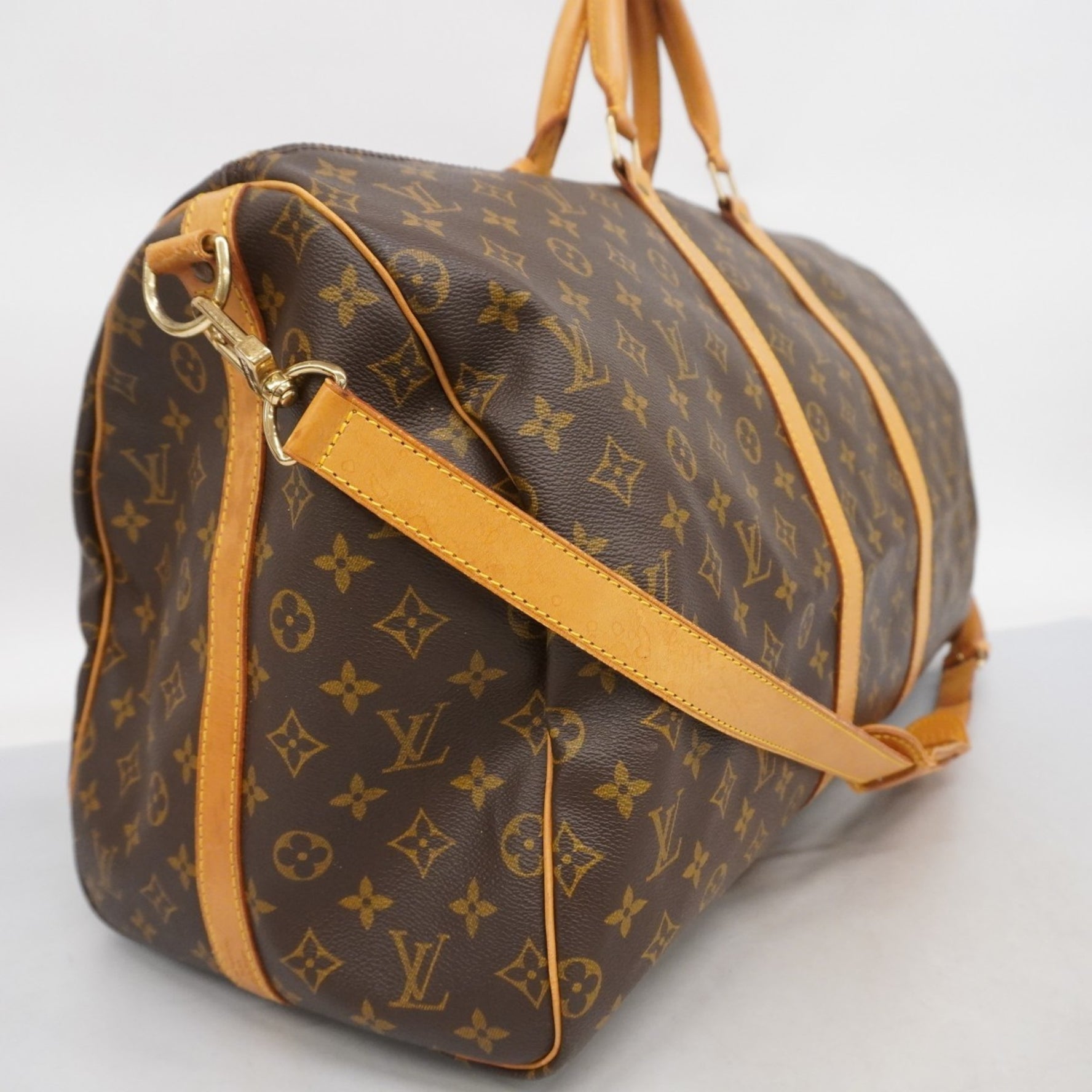 Louis Vuitton Monogram Keepall Bandouliere 55 Boston Bag