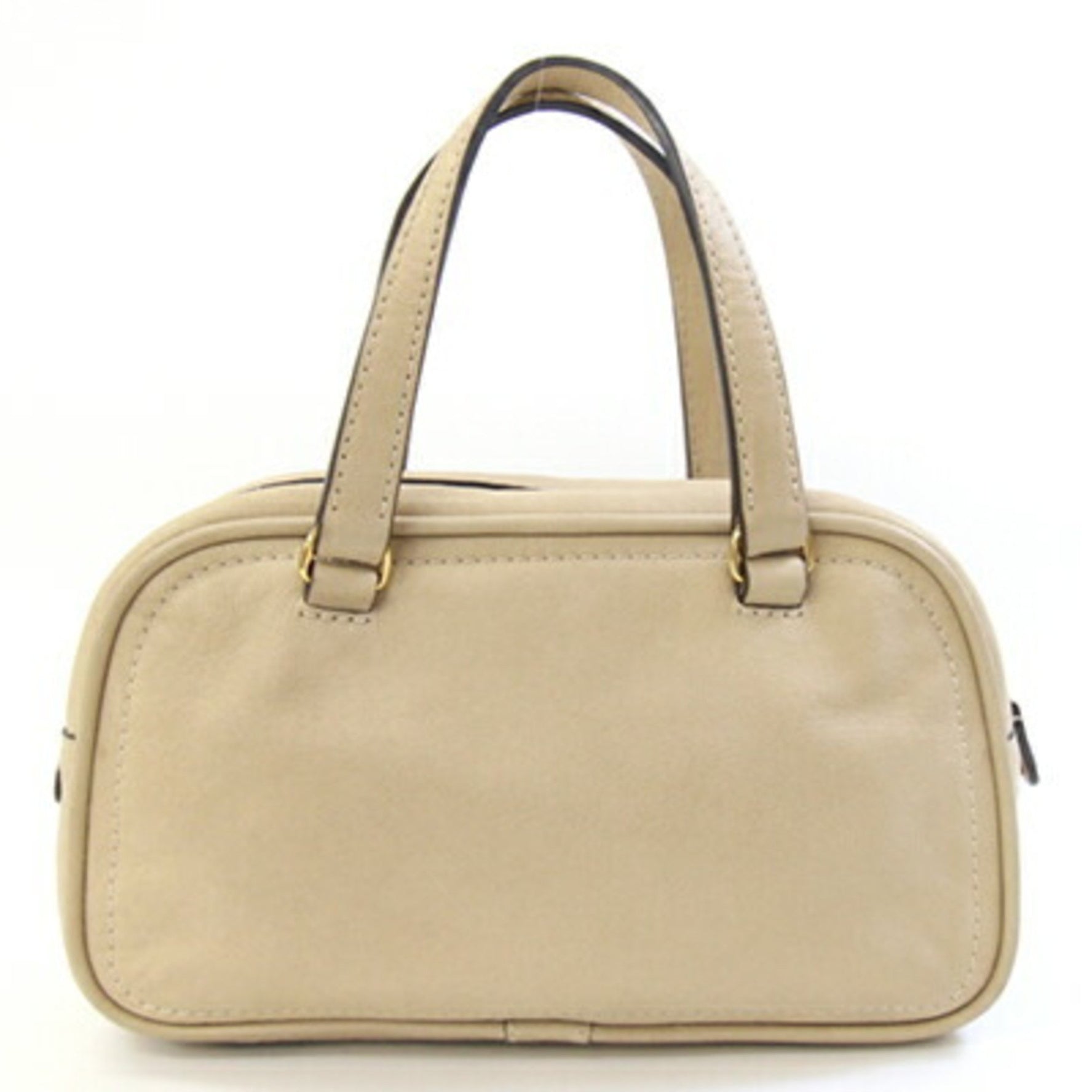 LOEWE Handbag Anagram Madrid Light Beige Leather DFS Exclusive Tassel Women's