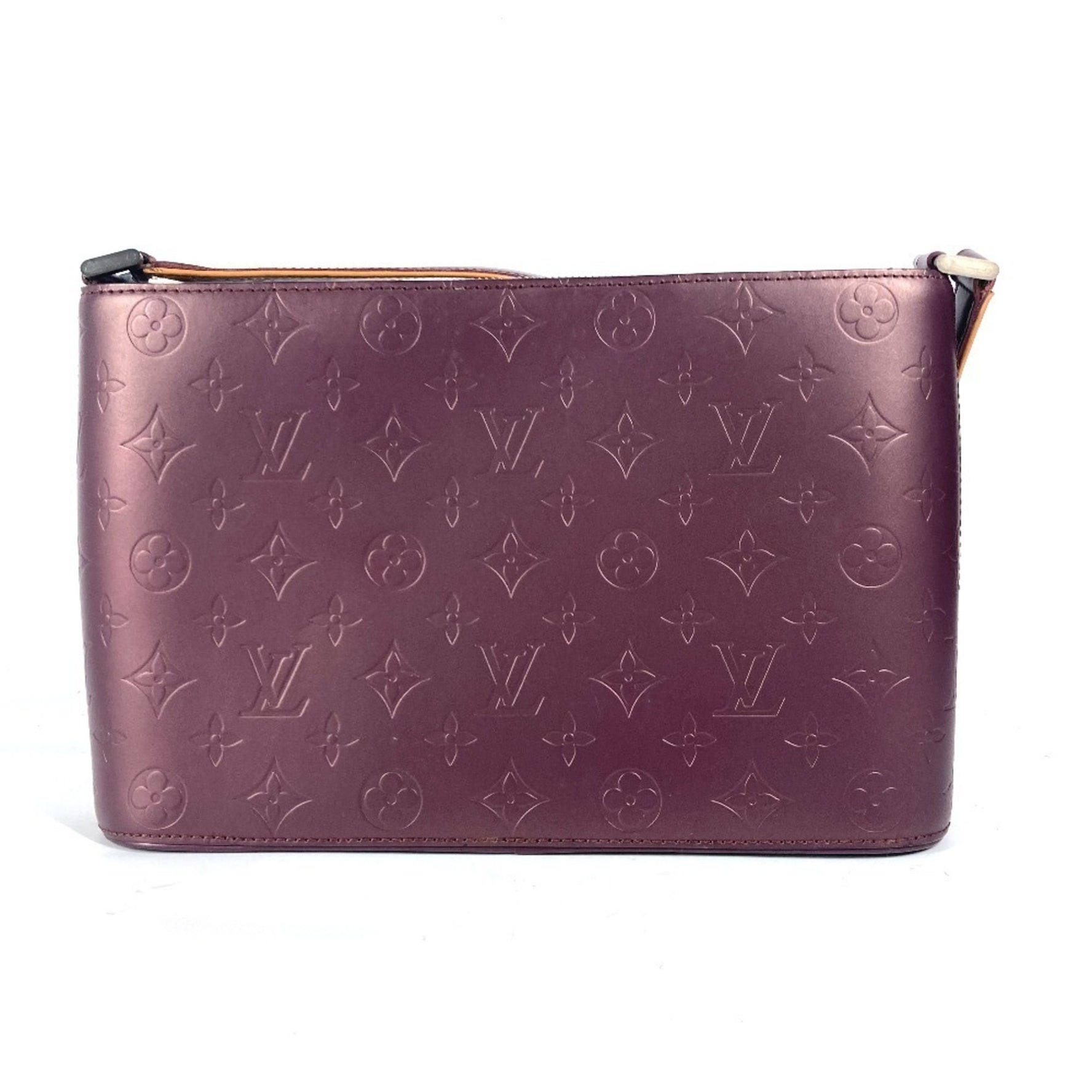 Louis Vuitton Monogram Matte Alston Bag Shoulder Leather Men's Violet Purple