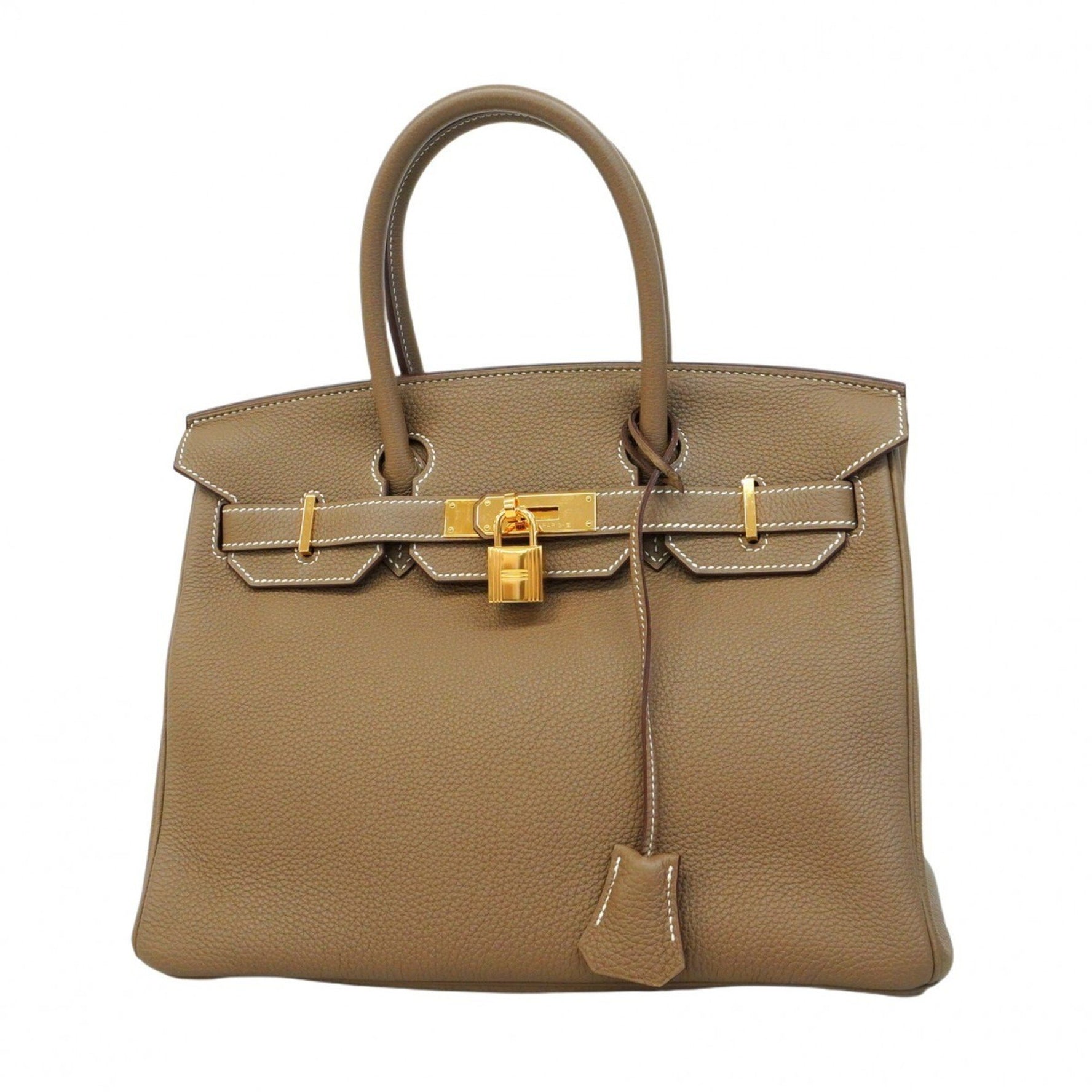 Hermes Birkin 30 Togo Etoupe Handbag, A Stamp