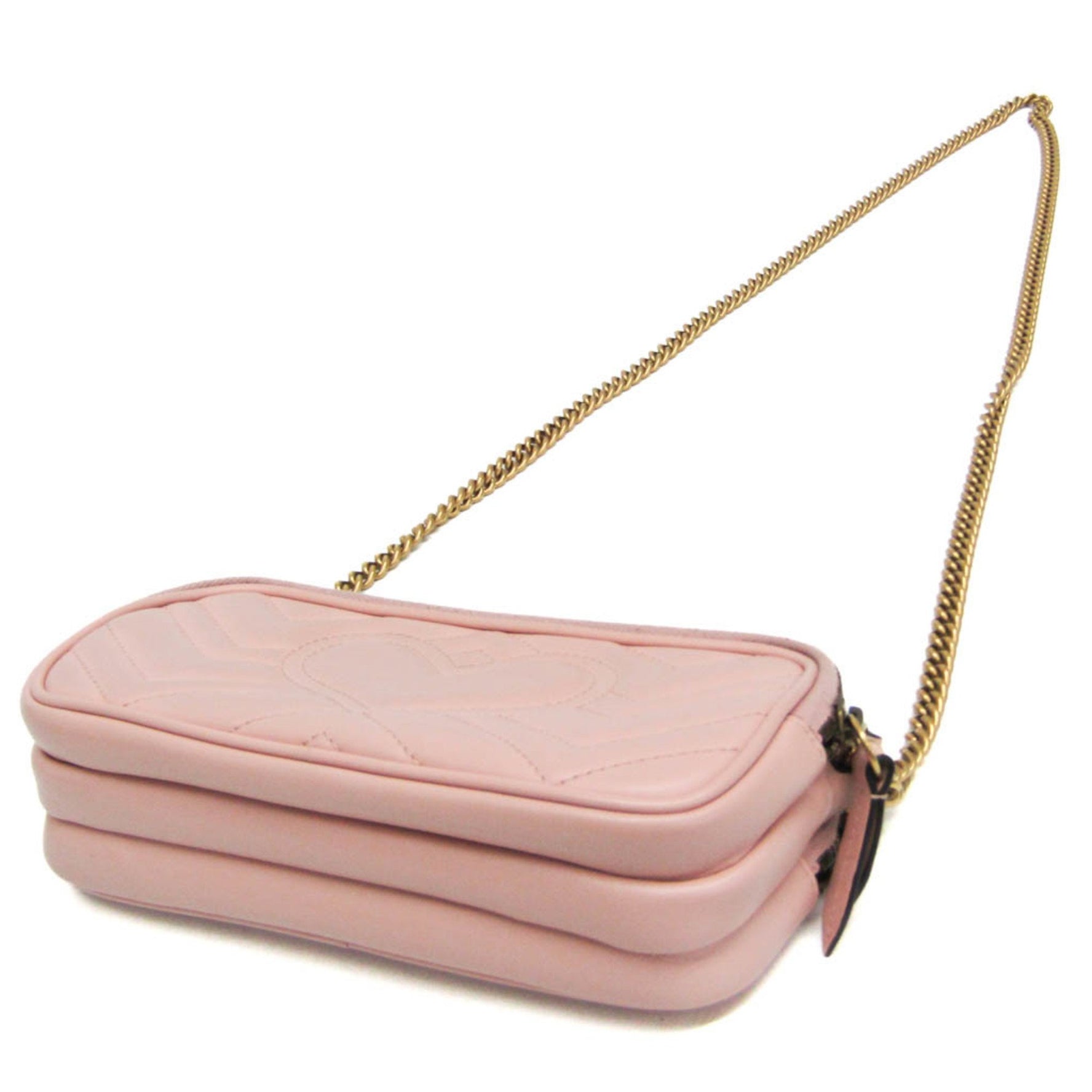 Gucci GG Marmont Women's Leather Shoulder Bag Light Pink
