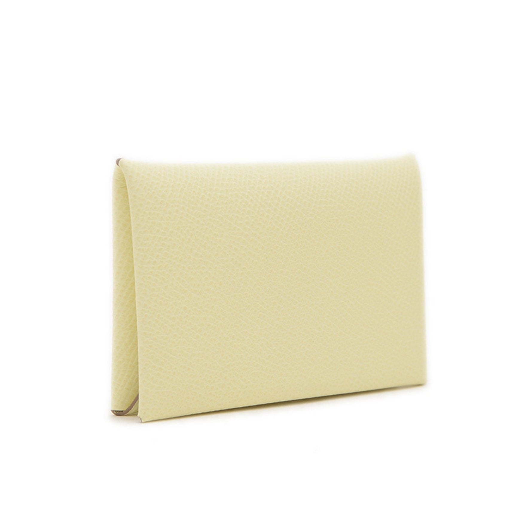 Hermes Calvi Business Card Holder/Card Case Epson Jaune Milton W Engraved