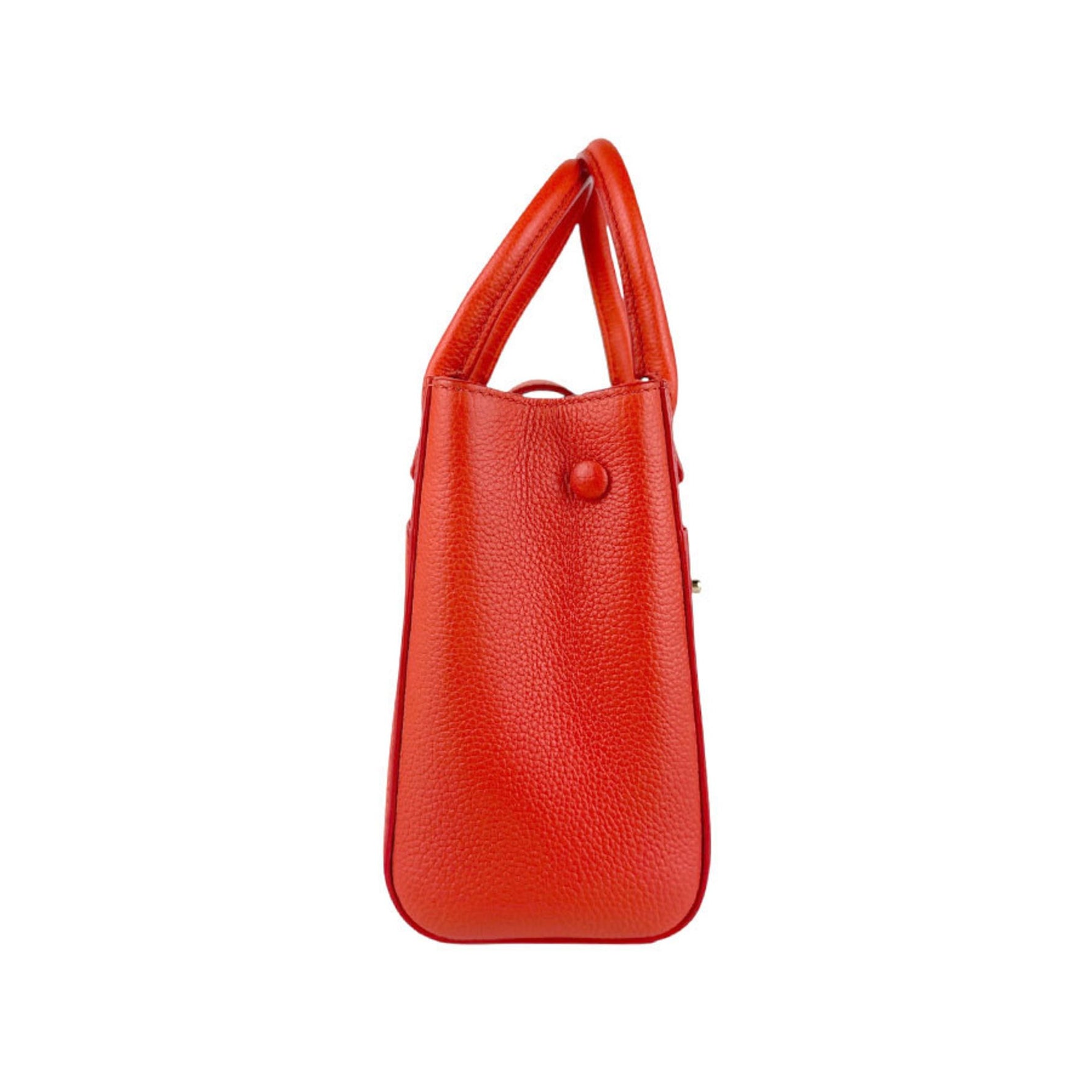 Chanel Neo Executive Tote Leather Shoulder Bag in Red Orange and Gold