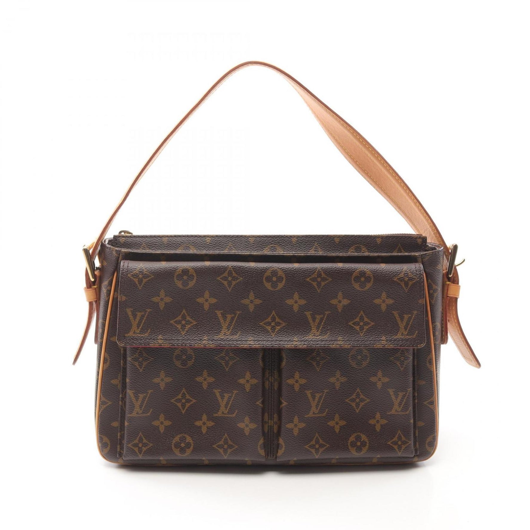 Louis Vuitton Vivacite GM Shoulder Bag Coated Canvas Leather Monogram