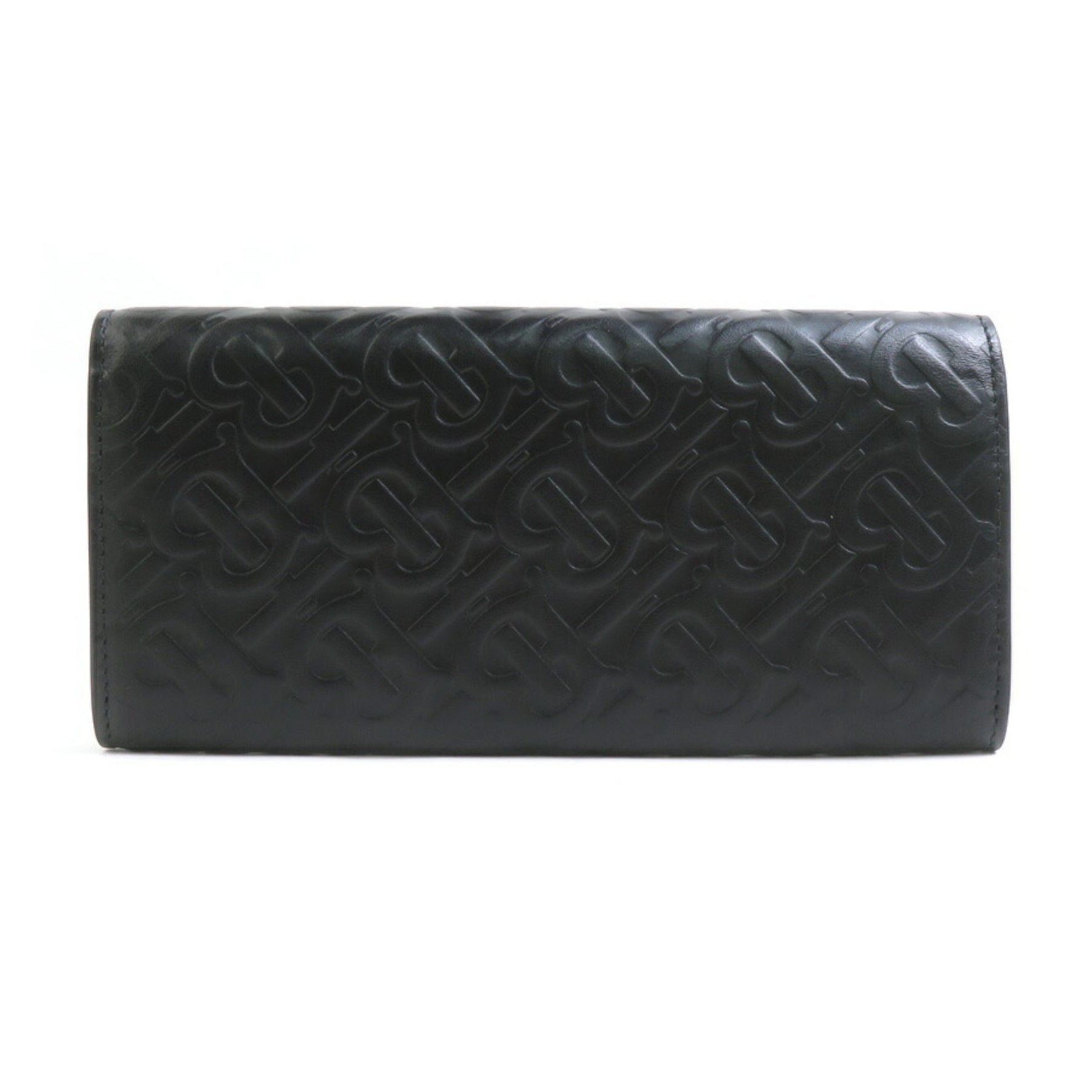 Burberry BURBERRY Long Wallet Leather Black Men's Women's h31049k