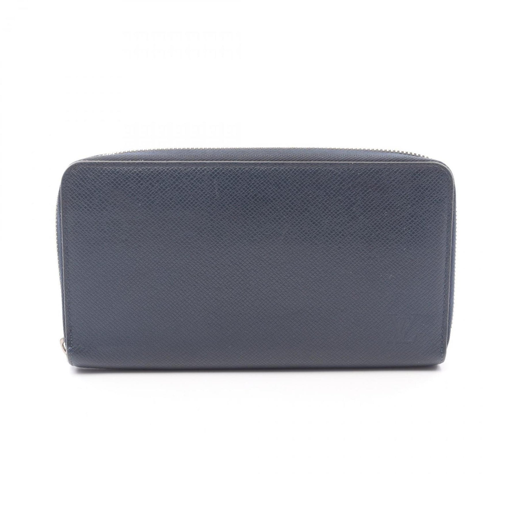 Louis Vuitton Zippy Organizer Round Long Wallet, Leather Taiga, Navy