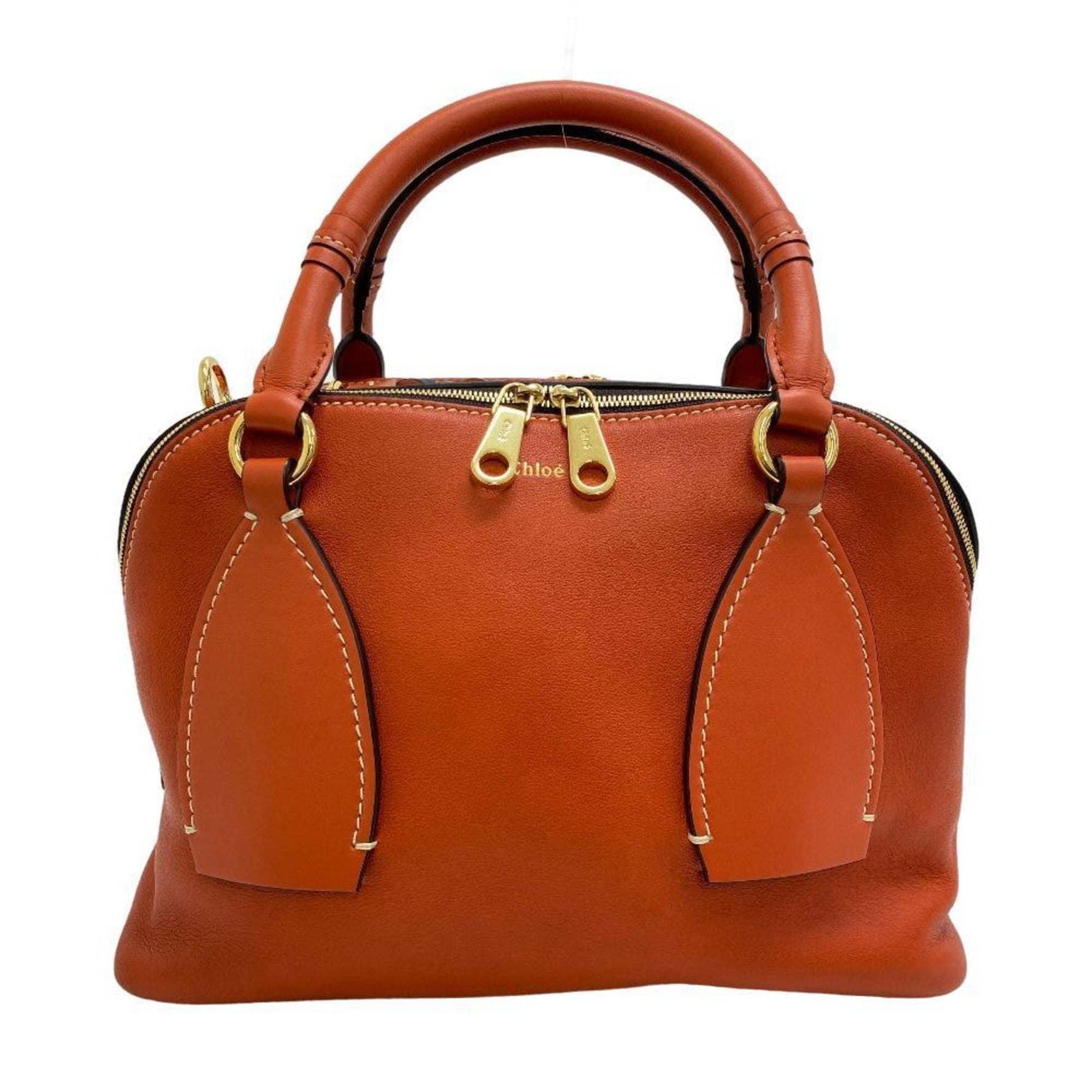 Chloé Chloe 2WAY Shoulder Bag Dahlia Handbag Orange Ladies