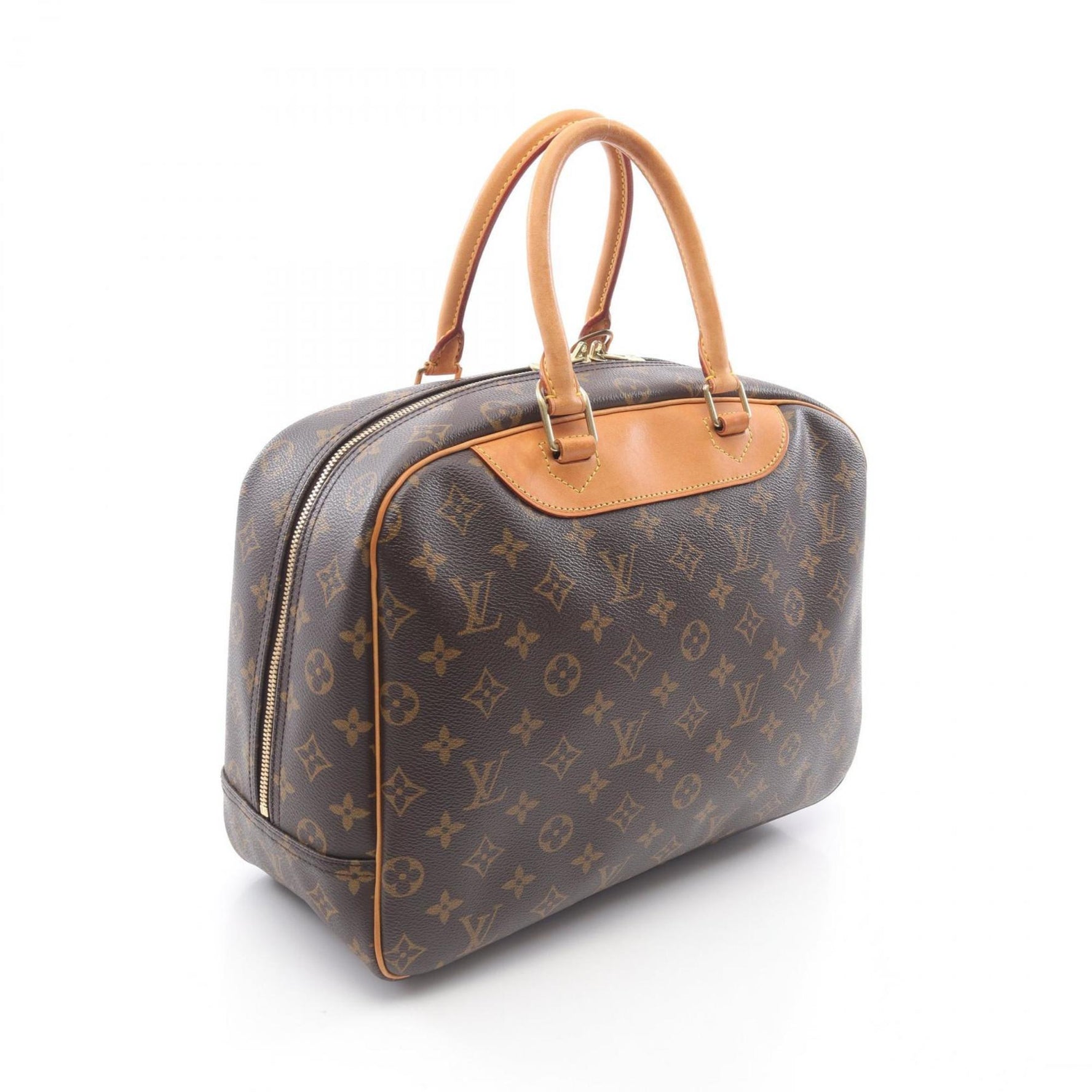 Louis Vuitton Deauville Bowling Vanity Handbag, Coated Canvas and Leather, Monogram