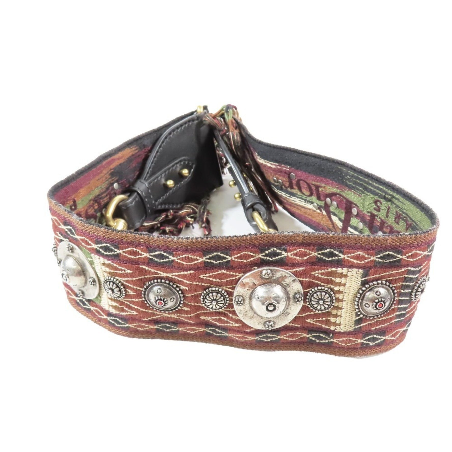 Christian Dior Shoulder Strap for Bags, Fringe, Studs, Concho, Medallion, Embroidery, Multi
