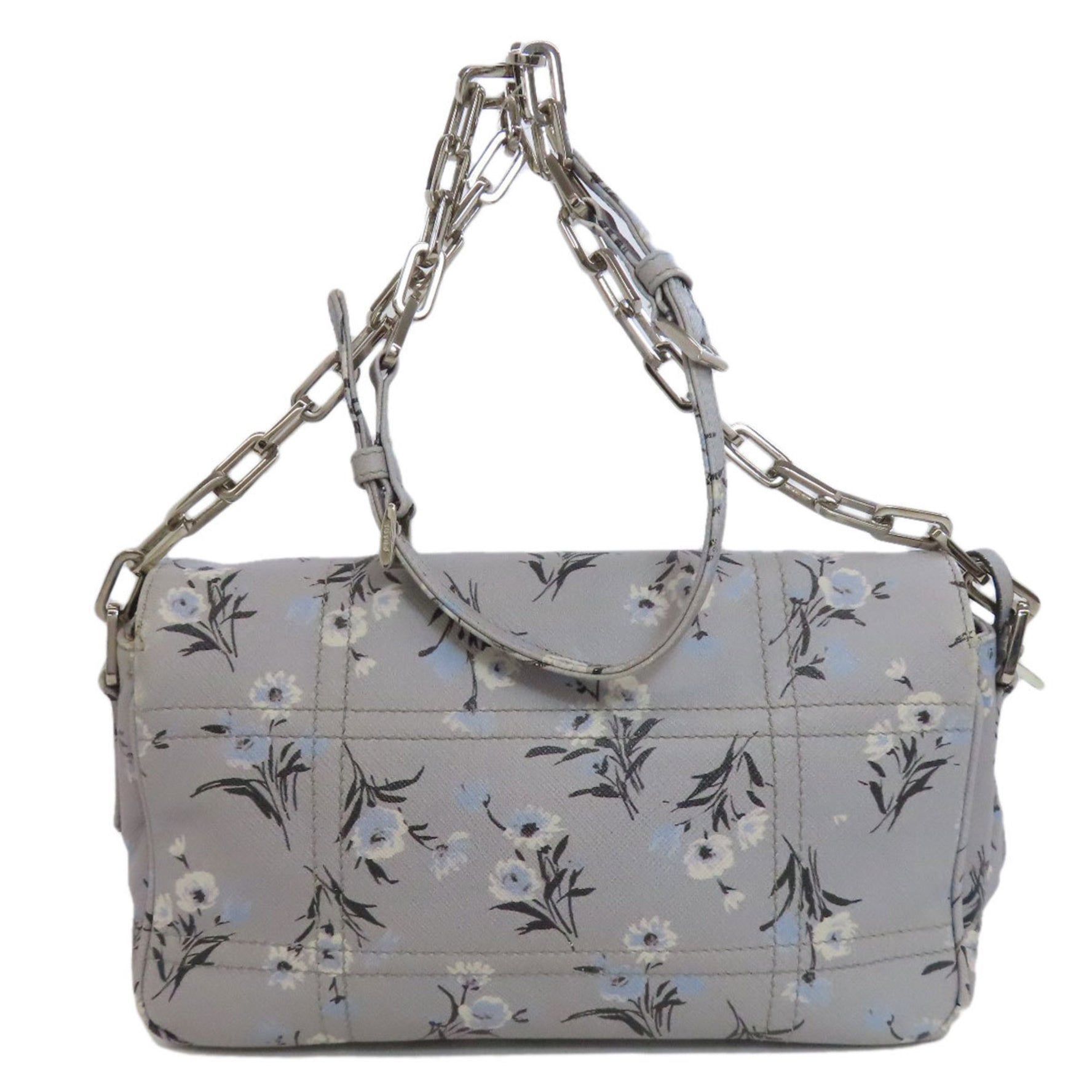 Prada Flower Motif Shoulder Bag