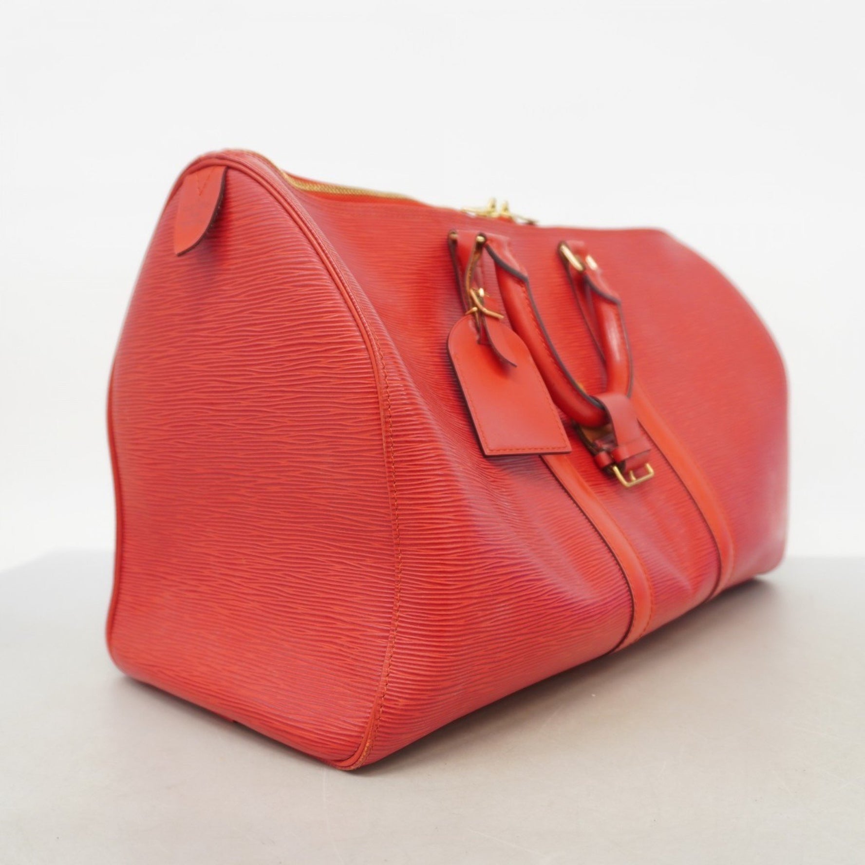 Louis Vuitton Epi Keepall 45 Boston Bag Castilian Red for Men and Women