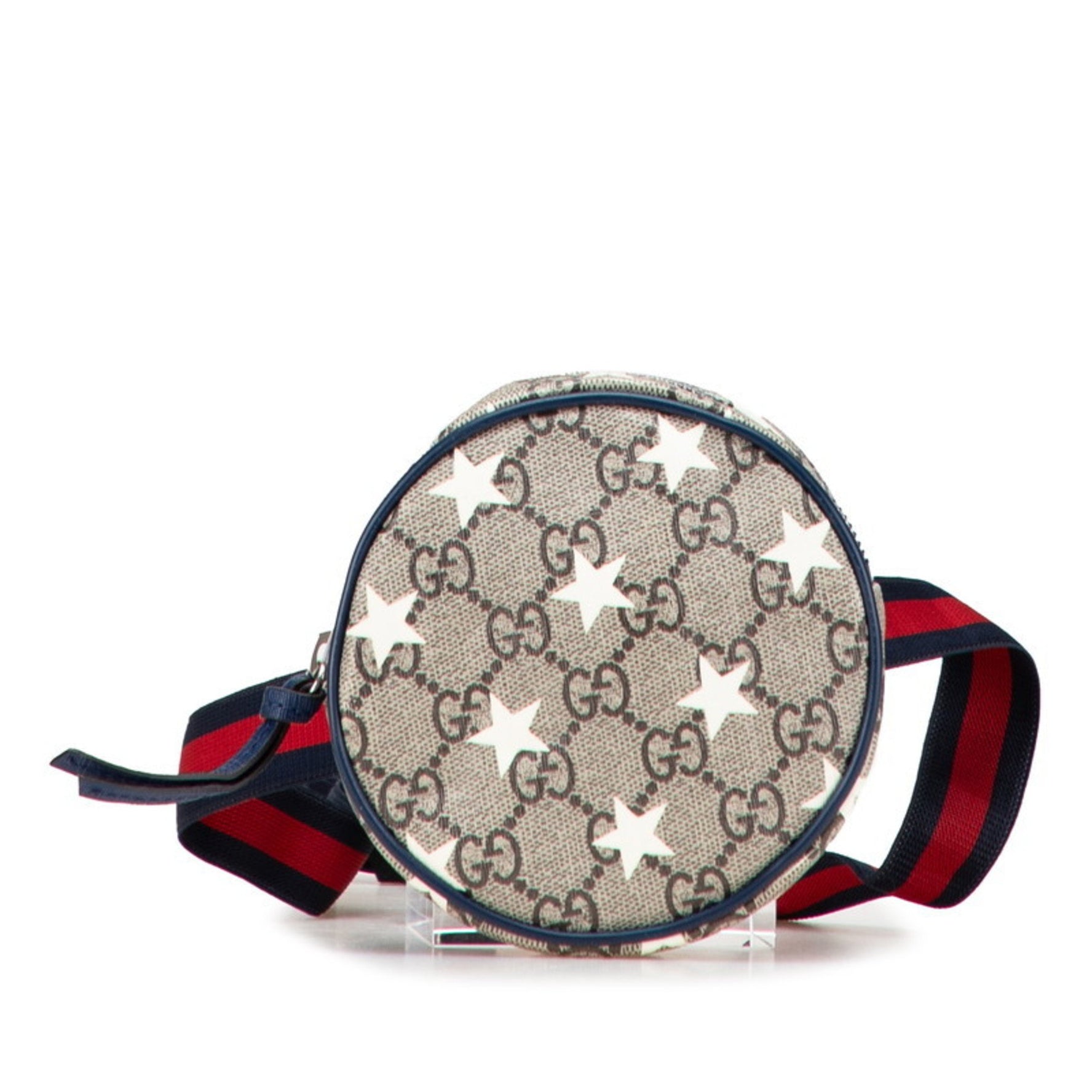 Gucci Children's GG Supreme Star Print Waist Bag/Pochette in Beige and Navy Leather