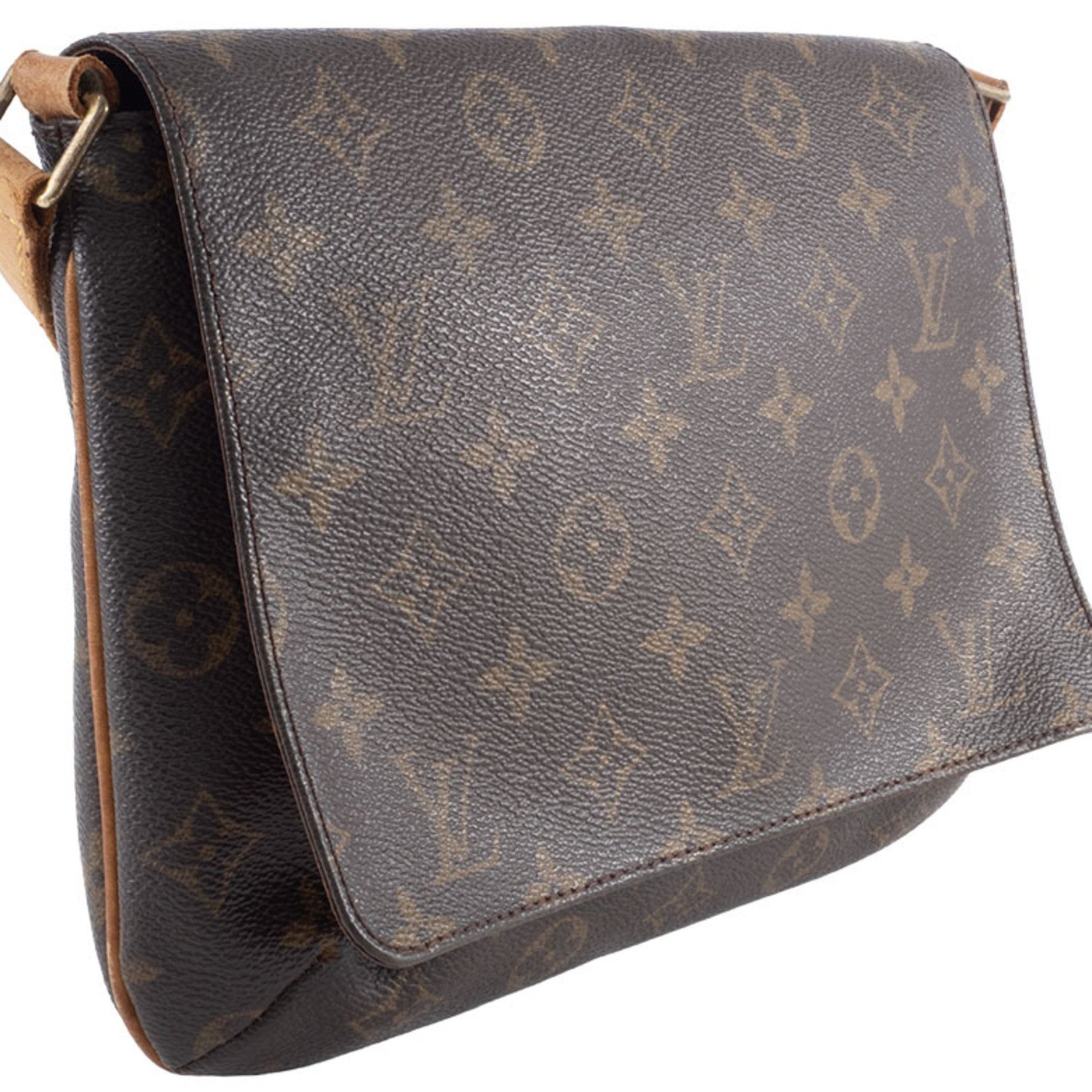 Louis Vuitton Musette Tango Shoulder Bag Monogram Canvas Long Flap