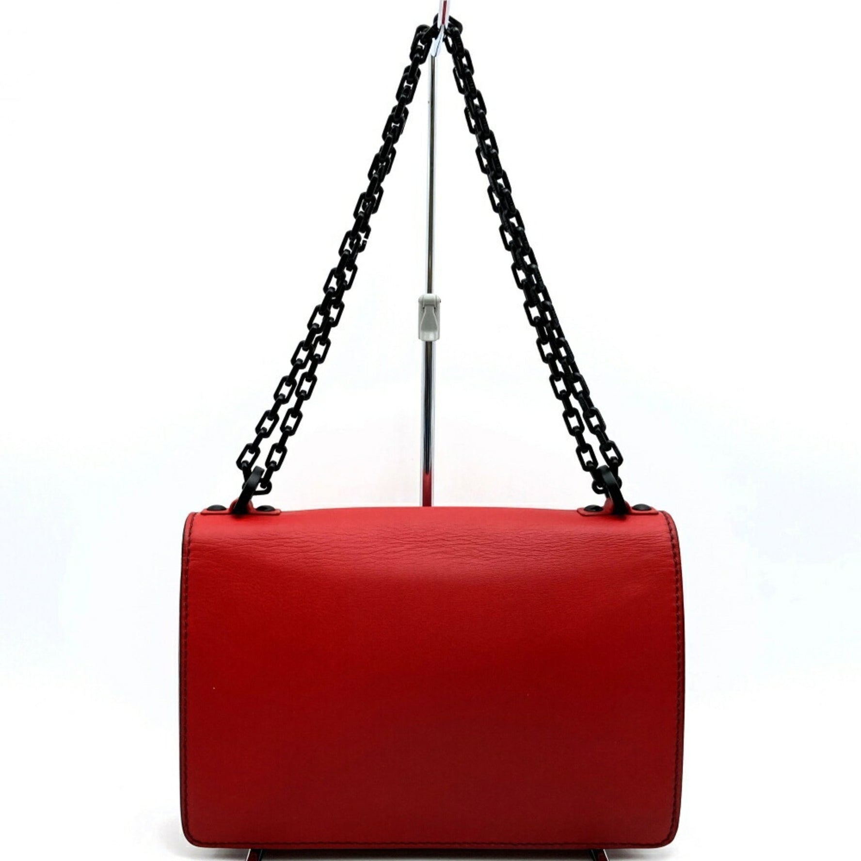 Christian Dior Dior JADIOR Chain Shoulder Bag Leather Red/Black Maria Grazia Chiuri