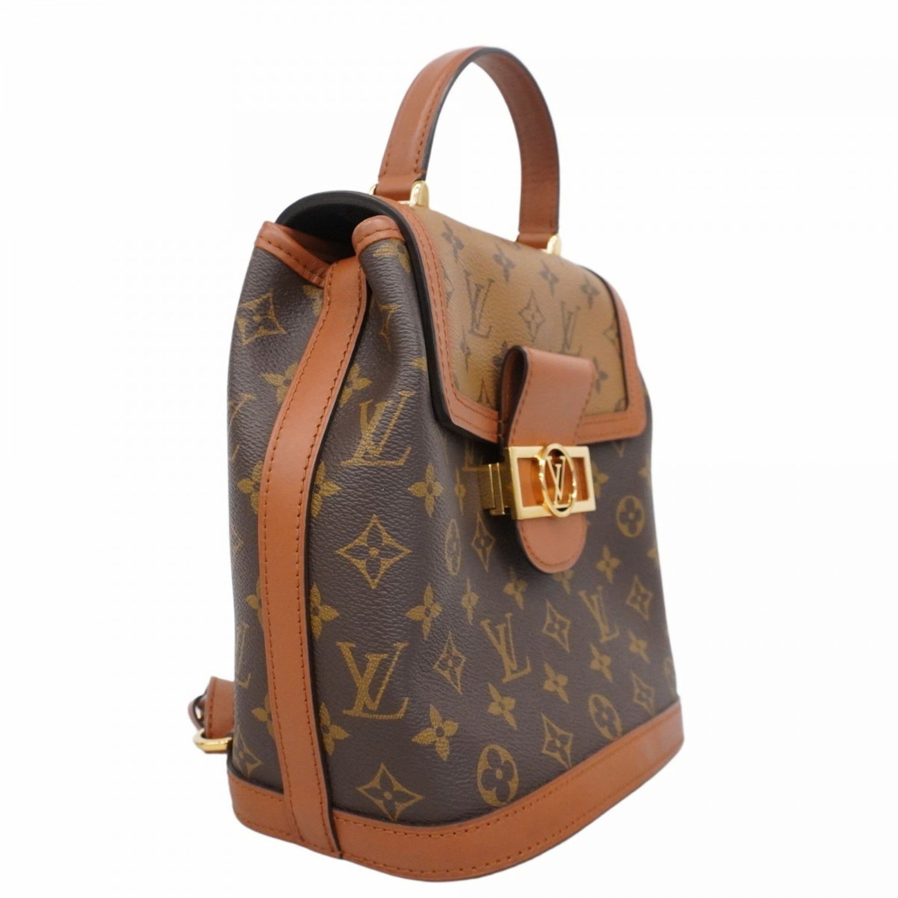 Louis Vuitton Monogram Reverse Dauphine Backpack M45142 Brown Women's
