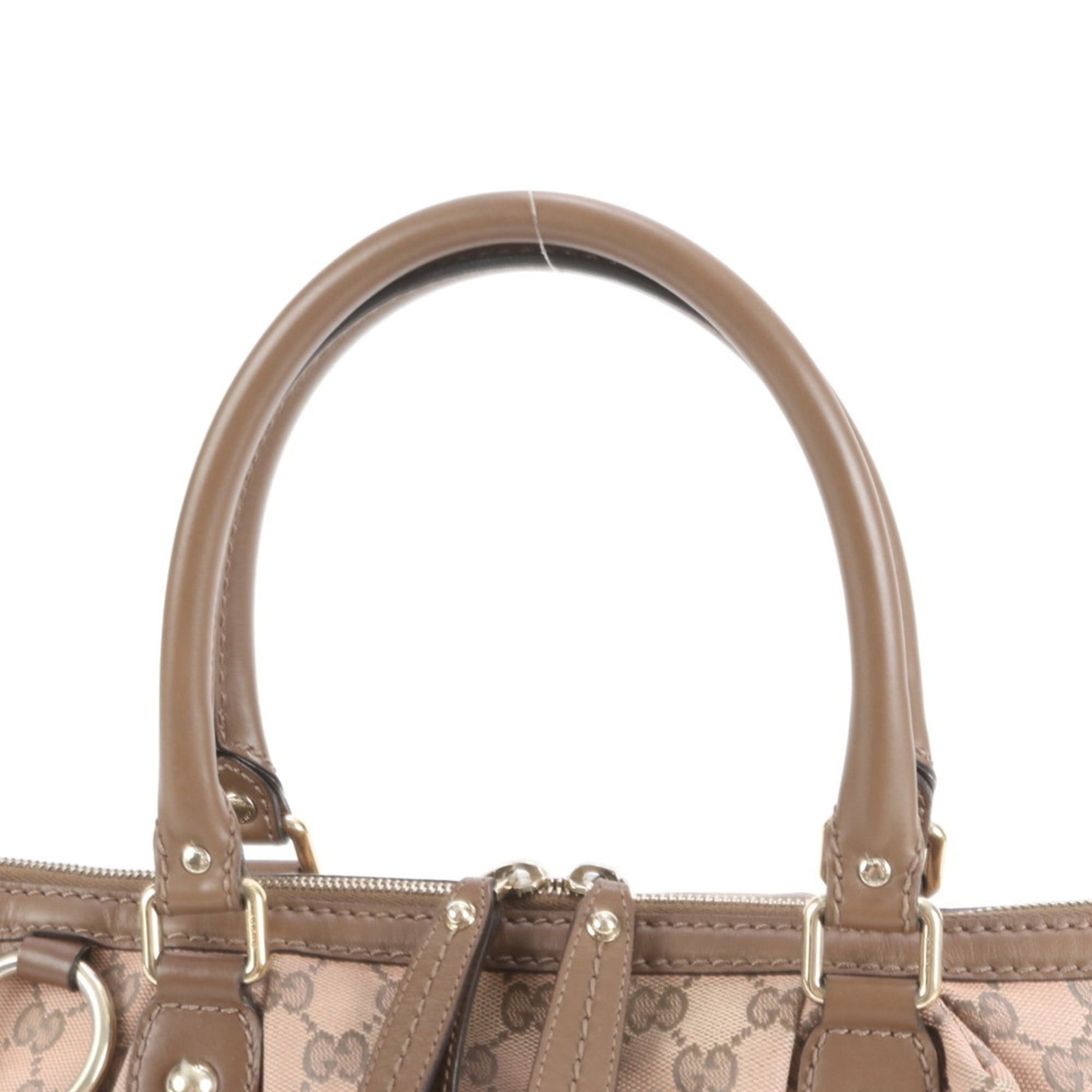 Gucci GG Canvas Sukey Leather Shoulder Bag