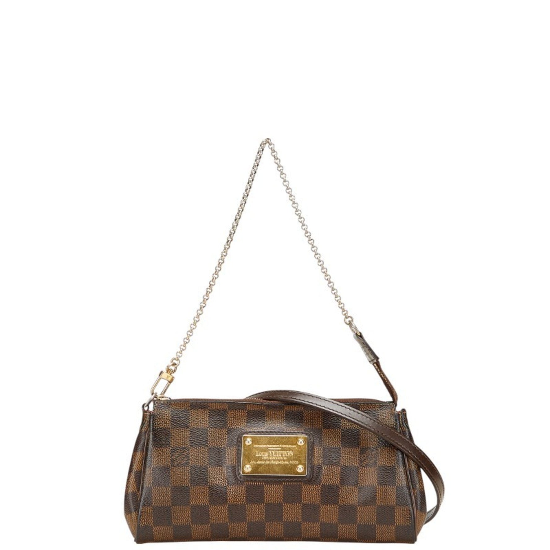 Louis Vuitton Damier Eva Chain Handbag/Shoulder Bag, PVC Leather, LOUIS VUITTON