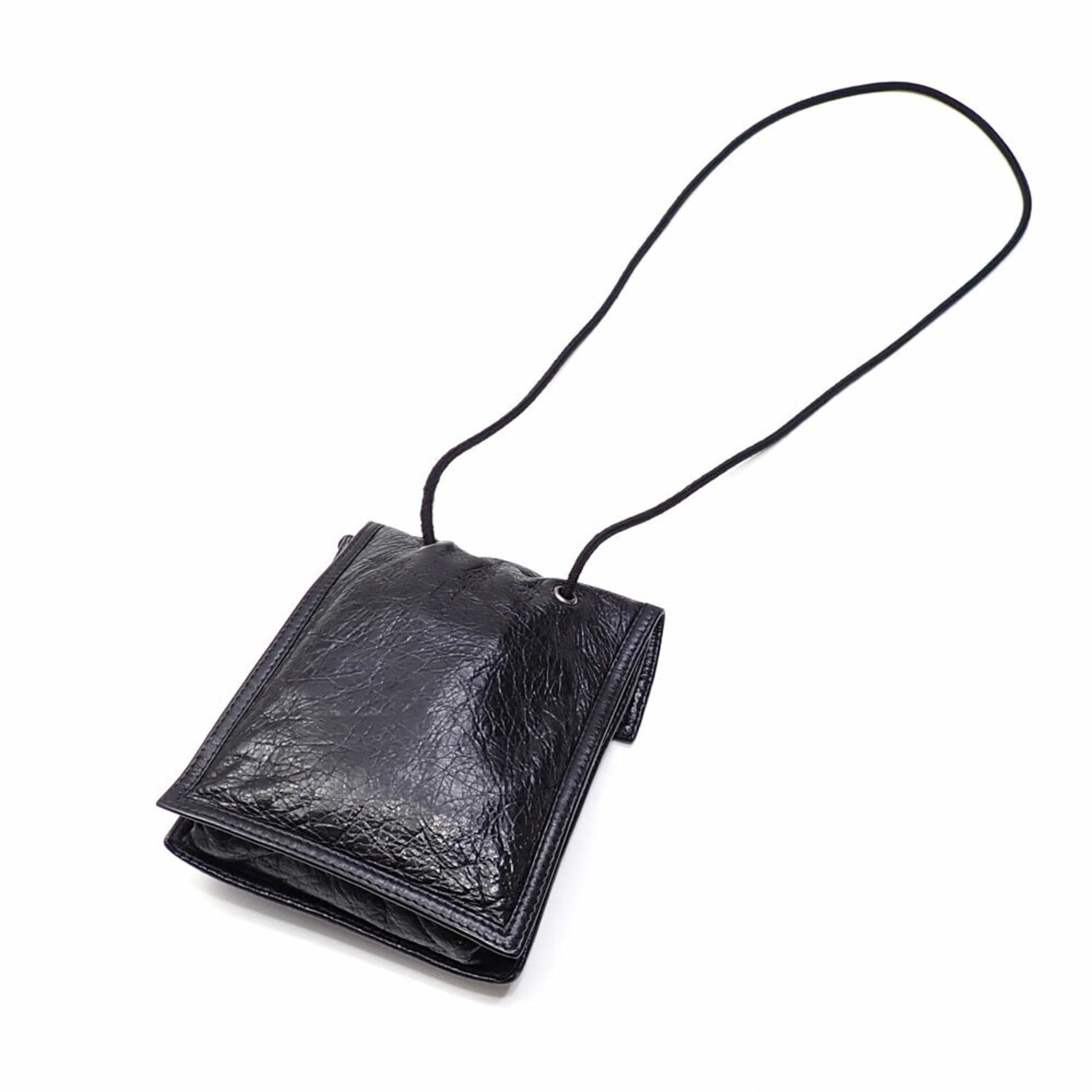 Balenciaga Explorer Shoulder Bag with Strap and Small Pouch, Leather