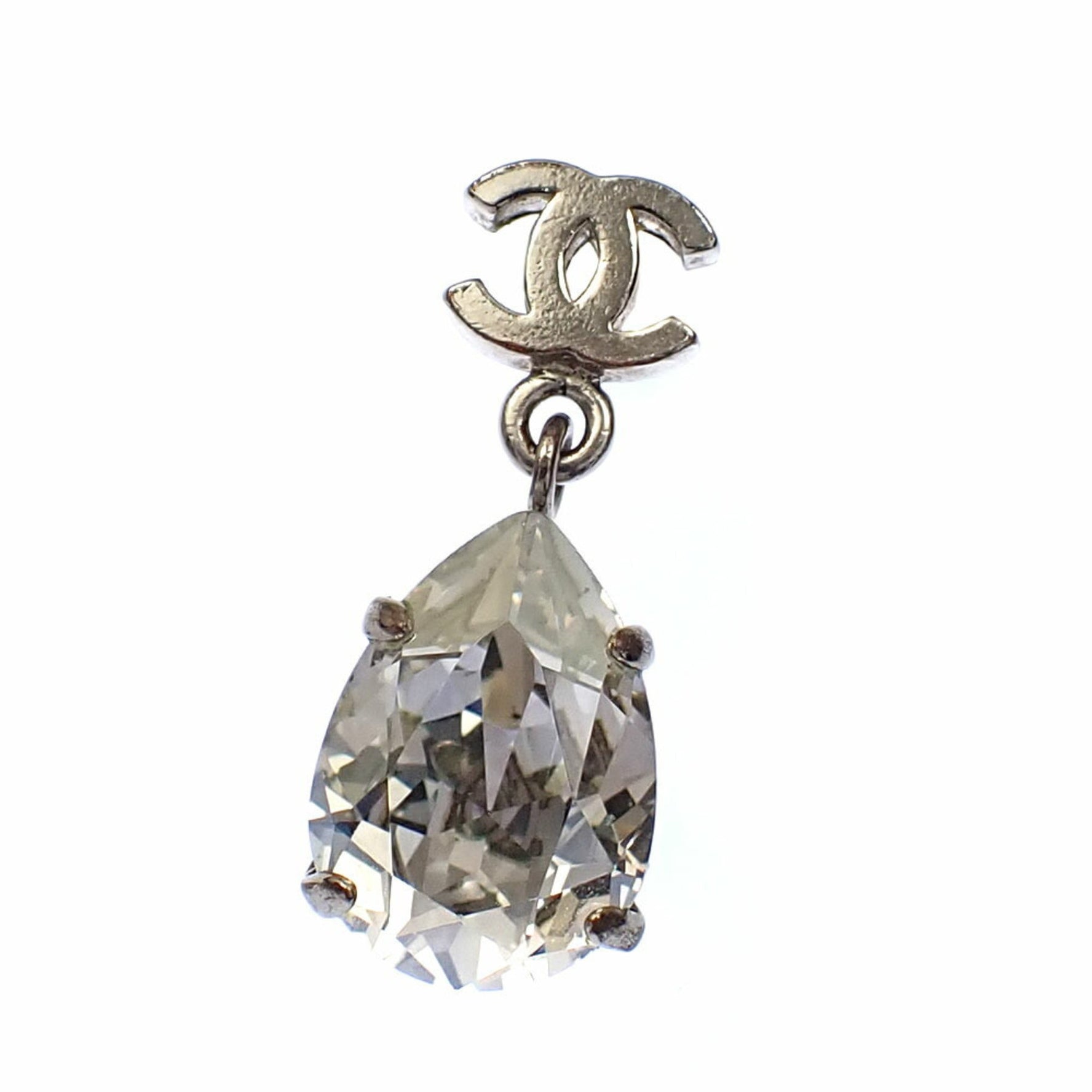 Chanel Coco Mark Earrings Metal and Crystal, Drop