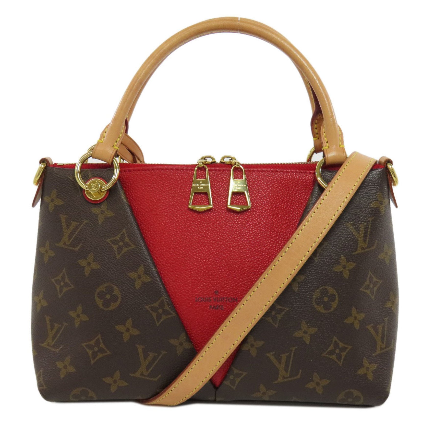 Louis Vuitton V Tote BB Handbag Canvas
