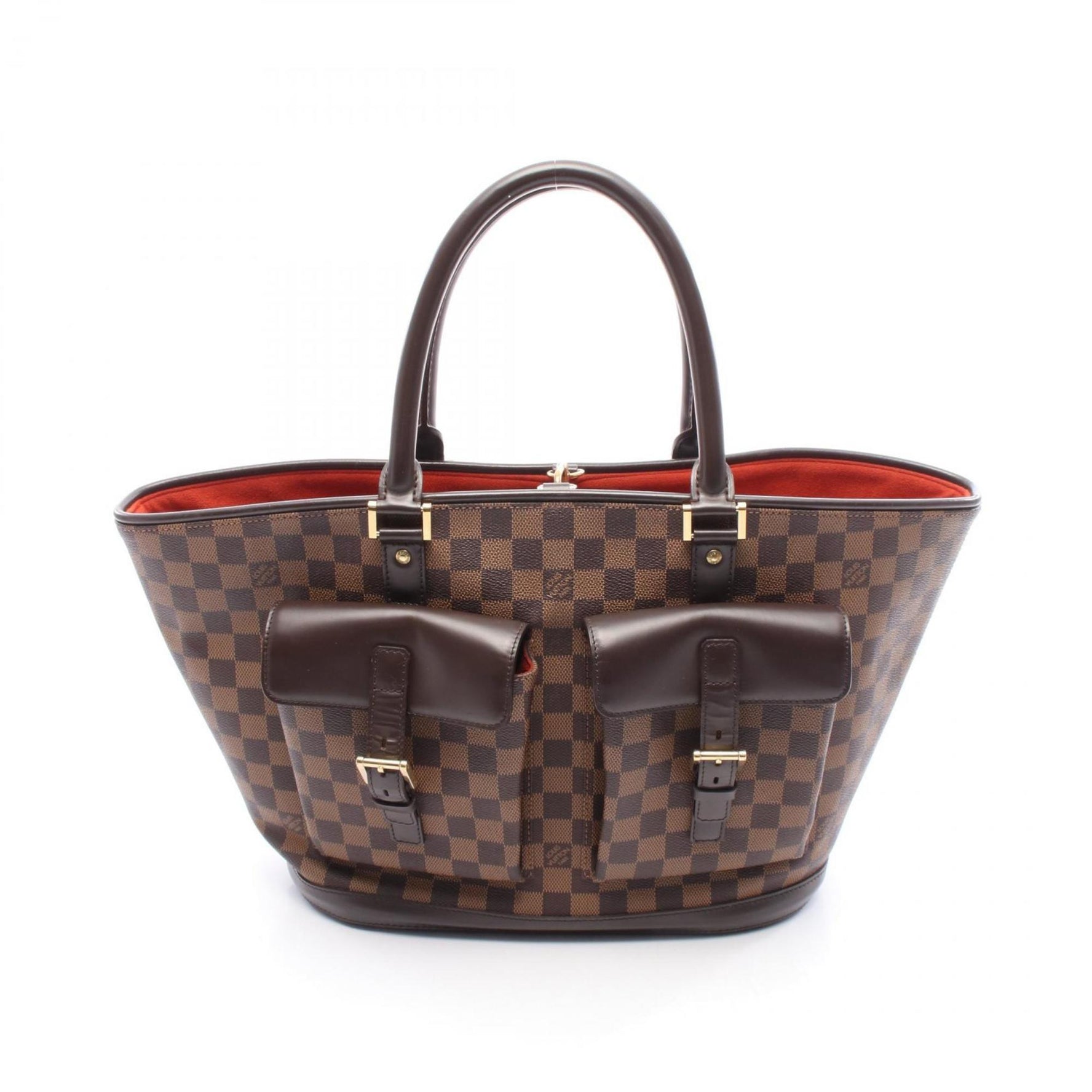 Louis Vuitton Manosque GM Damier Ebene Handbag, Coated Canvas and Leather