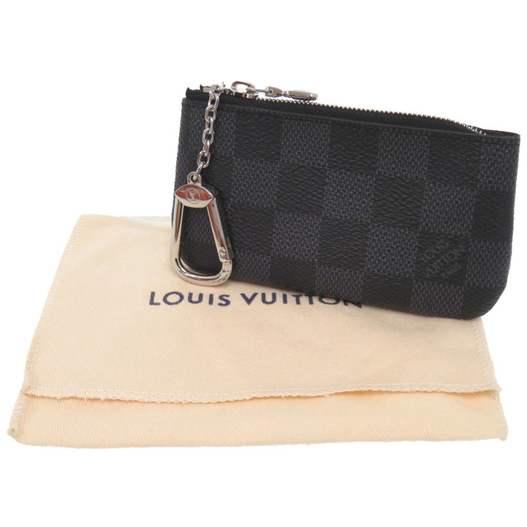 Like new Louis Vuitton Pochette Cle Damier Graphite Wallet LV 1493 LOUIS VUITTON
