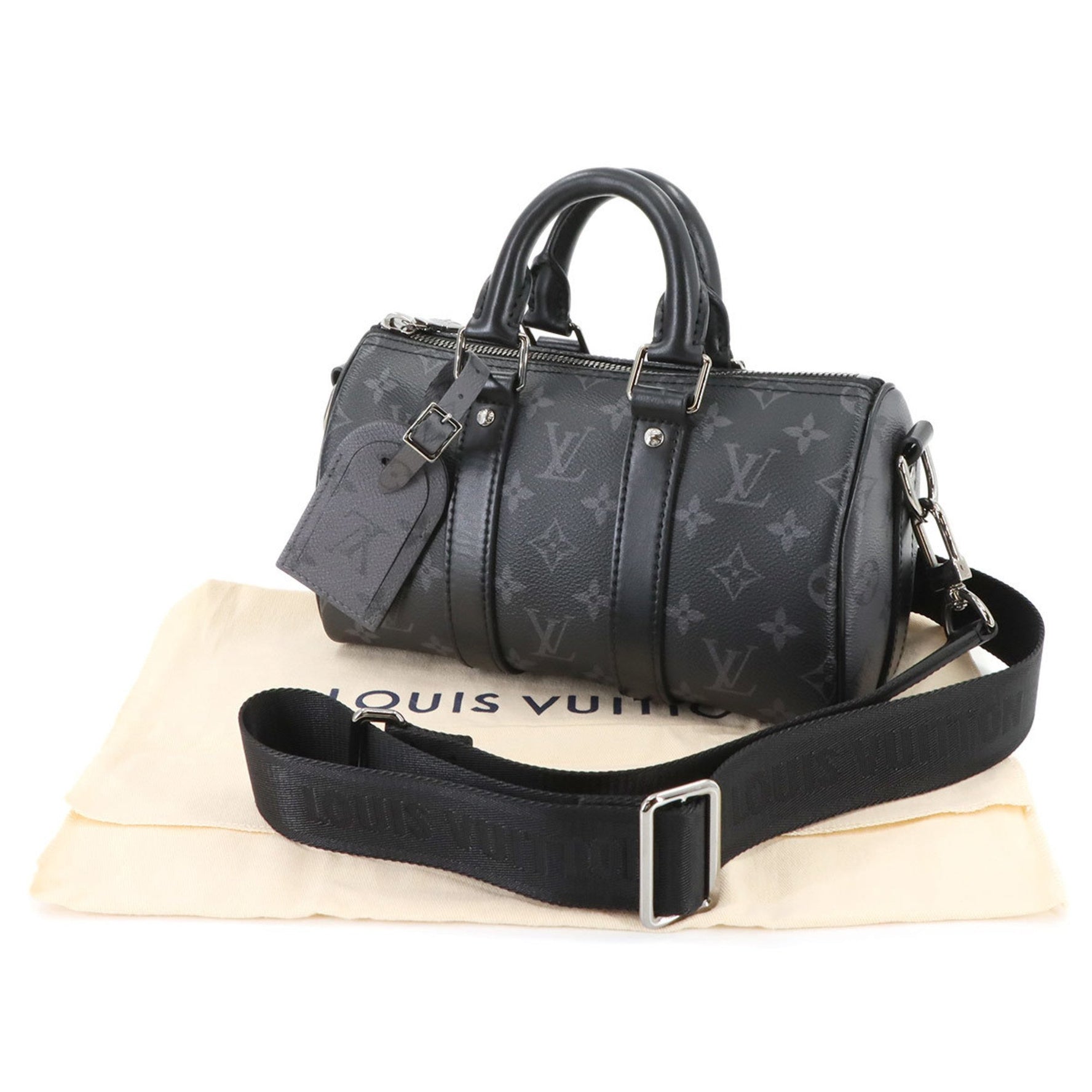 Louis Vuitton Monogram Eclipse Reverse Keepall Bandouliere 25 2-way Hand/Shoulder Bag RFID M46271