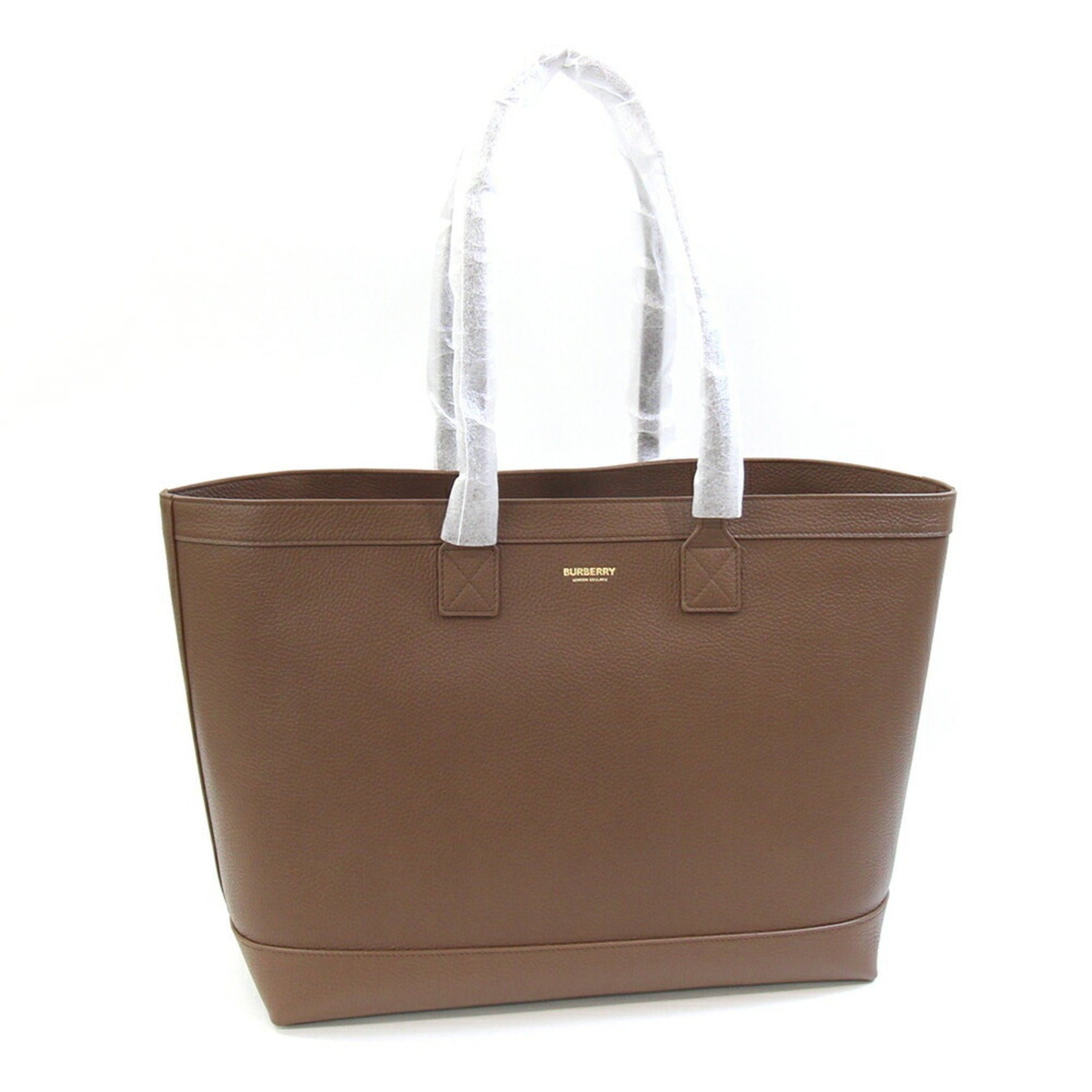 Burberry Tote Bag Leather Shoulder Check Large