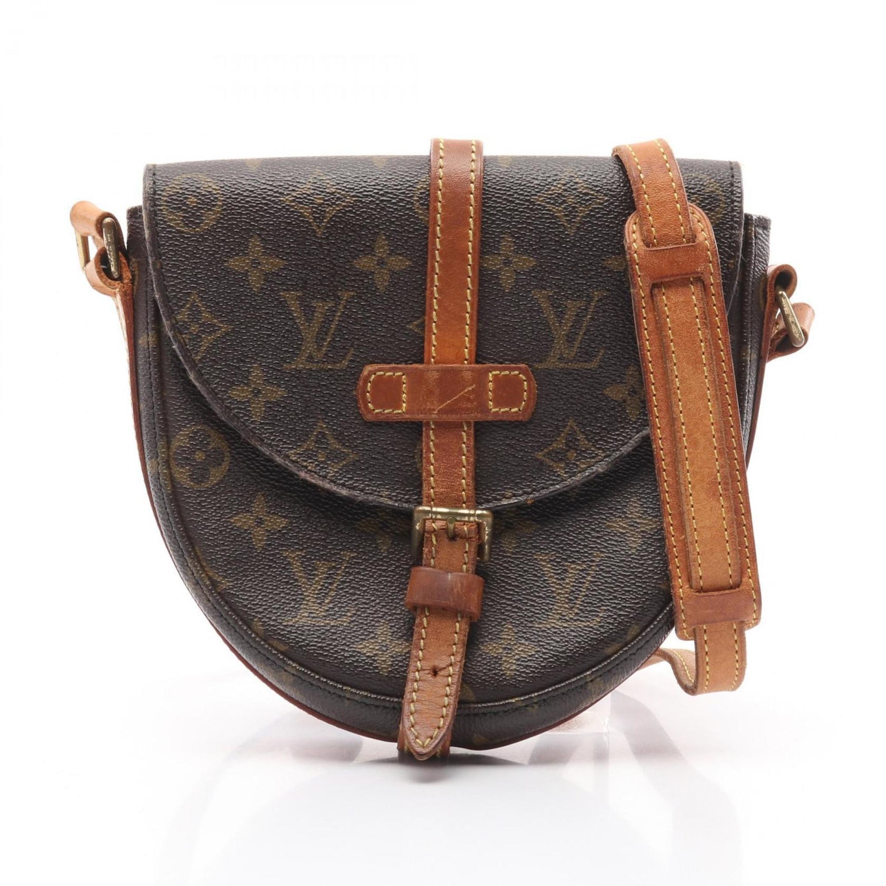 Louis Vuitton Chantilly PM Shoulder Bag Coated Canvas Leather Monogram Brown
