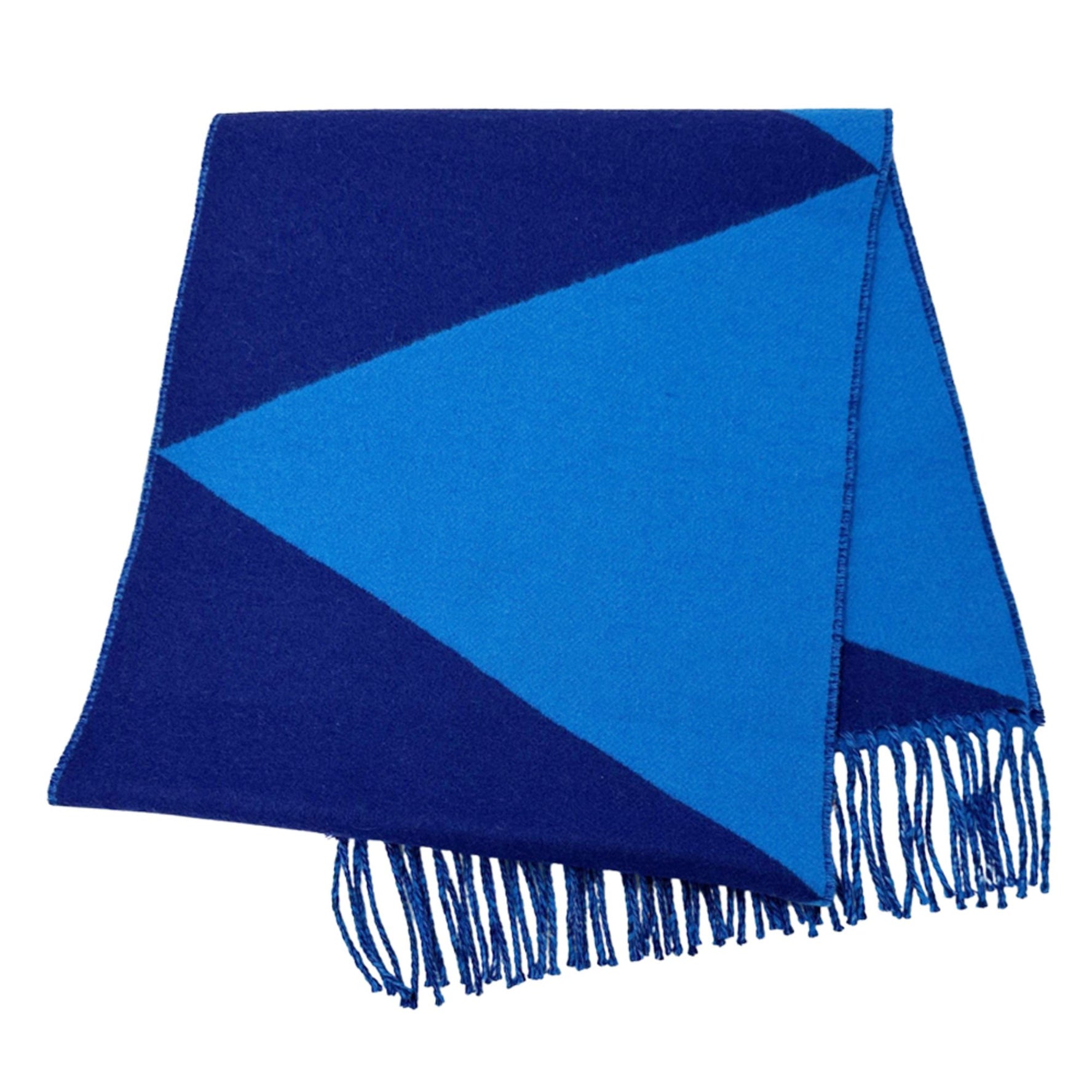 Hermes scarf men's brand stole cashmere blue jagged light
