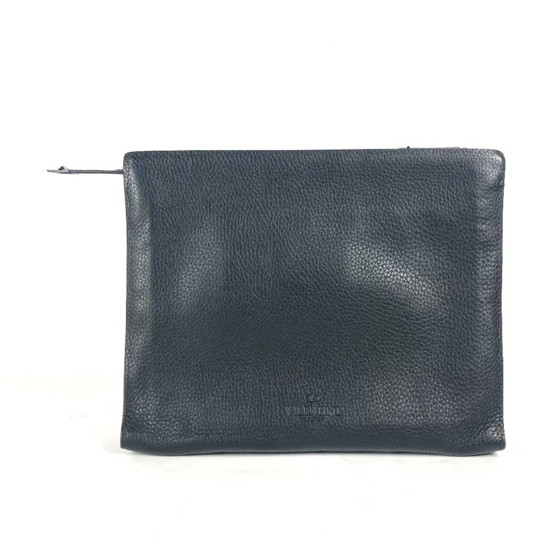 Valentino Garavani Studded Pouch with Handle Clutch Bag Leather Men's