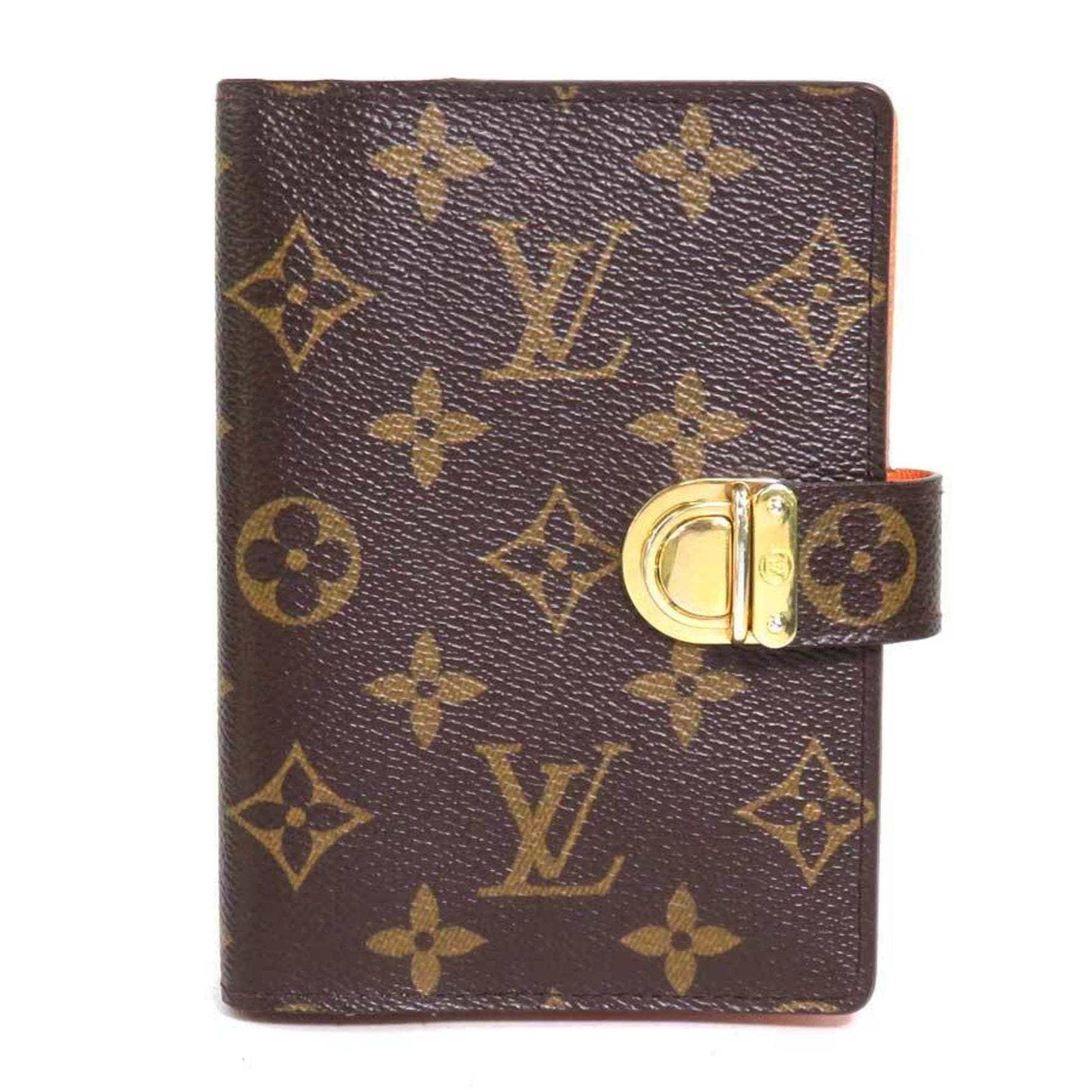 Louis Vuitton Notebook Cover Monogram Agenda Koala PM Canvas Brown Orange Gold Men's