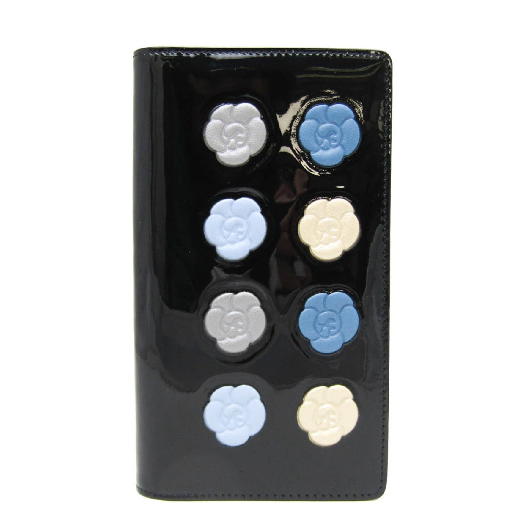 Chanel Camellia Makeup Palette Patent Leather Long Wallet (bi-fold)