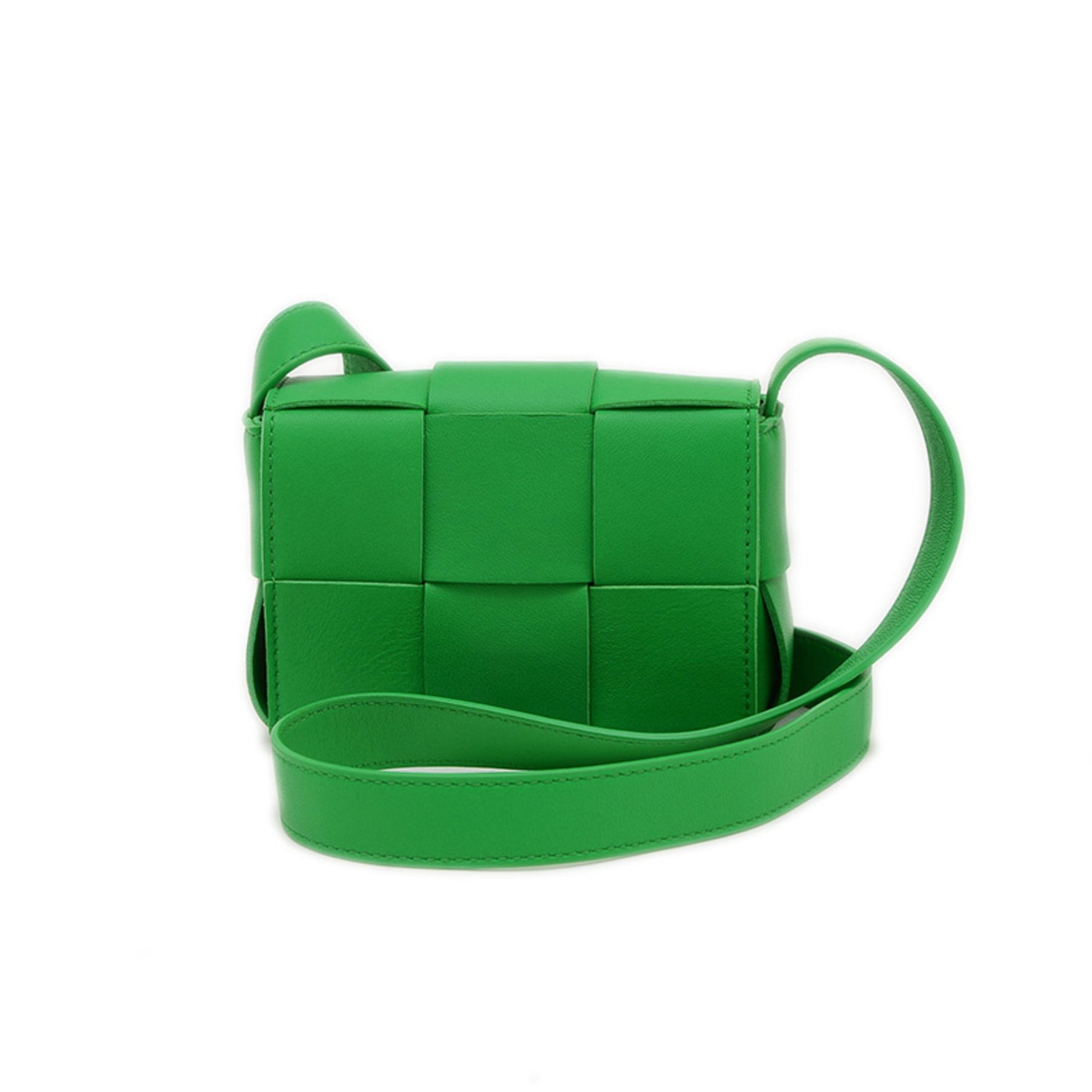 Bottega Veneta Maxi Intrecciato Candy Cassette Mini Green Shoulder Bag BP
