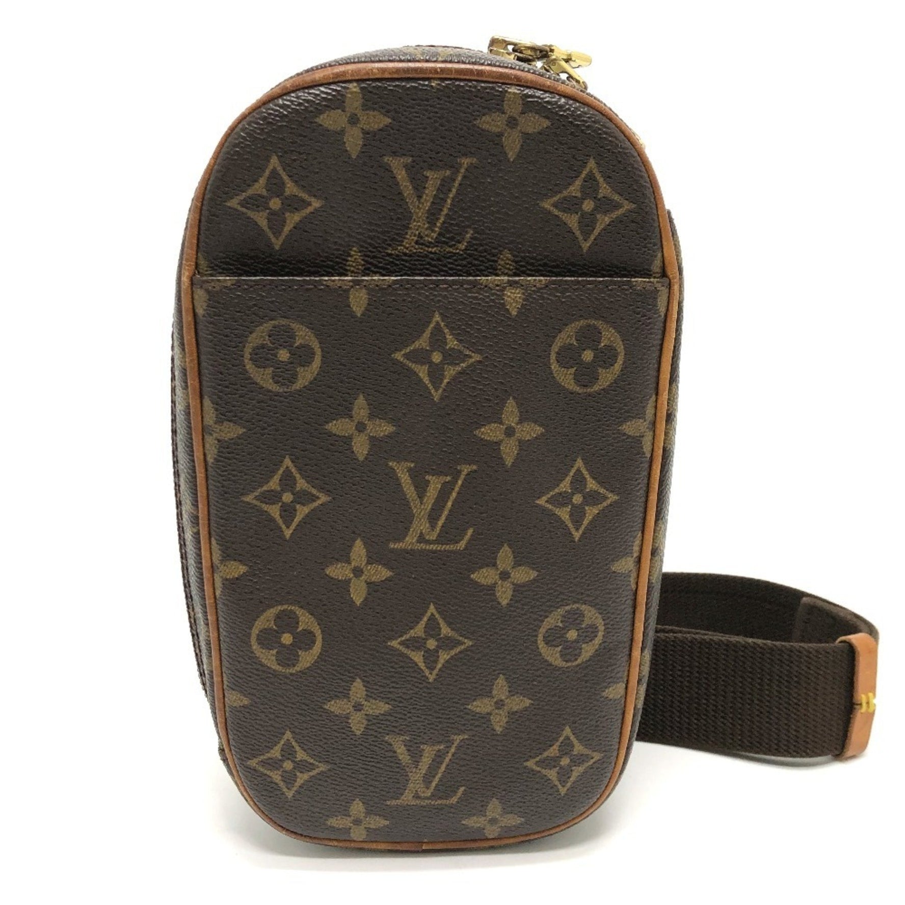 LOUIS VUITTON M51870 Monogram Pochette Ganju Shoulder Bag in Canvas, Unisex, Brown