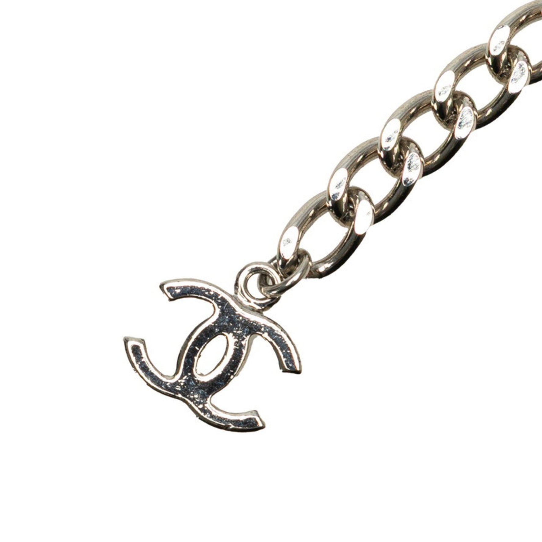 CHANEL logo chain belt in metal