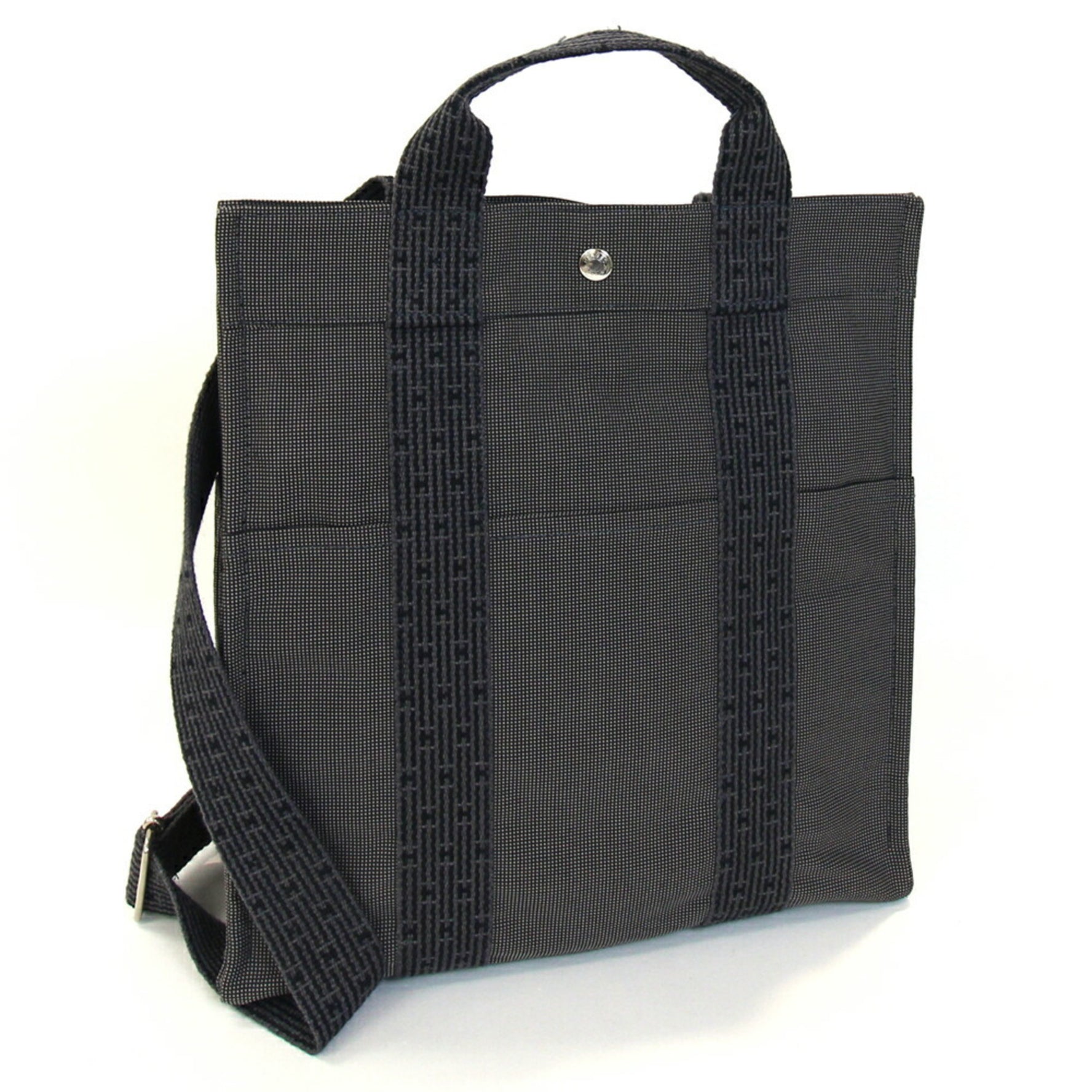 Hermes Backpack Air Line Ad MM Grey Canvas