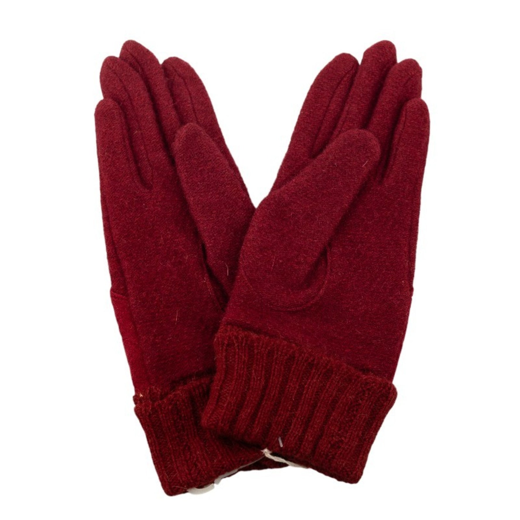 Christian Dior Dior Gloves Red Wool Nylon