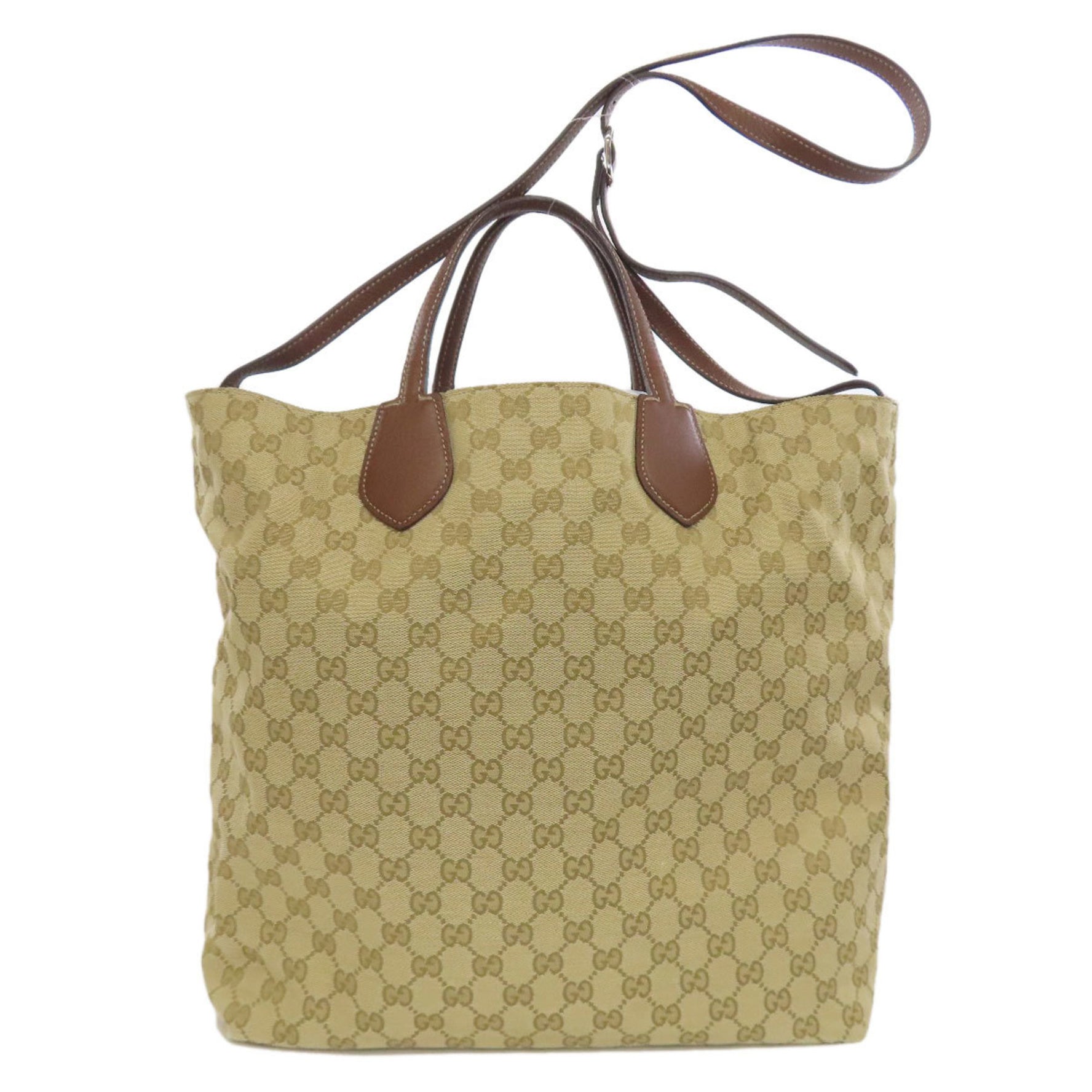 Gucci GG Pattern Reversible Tote Bag Canvas