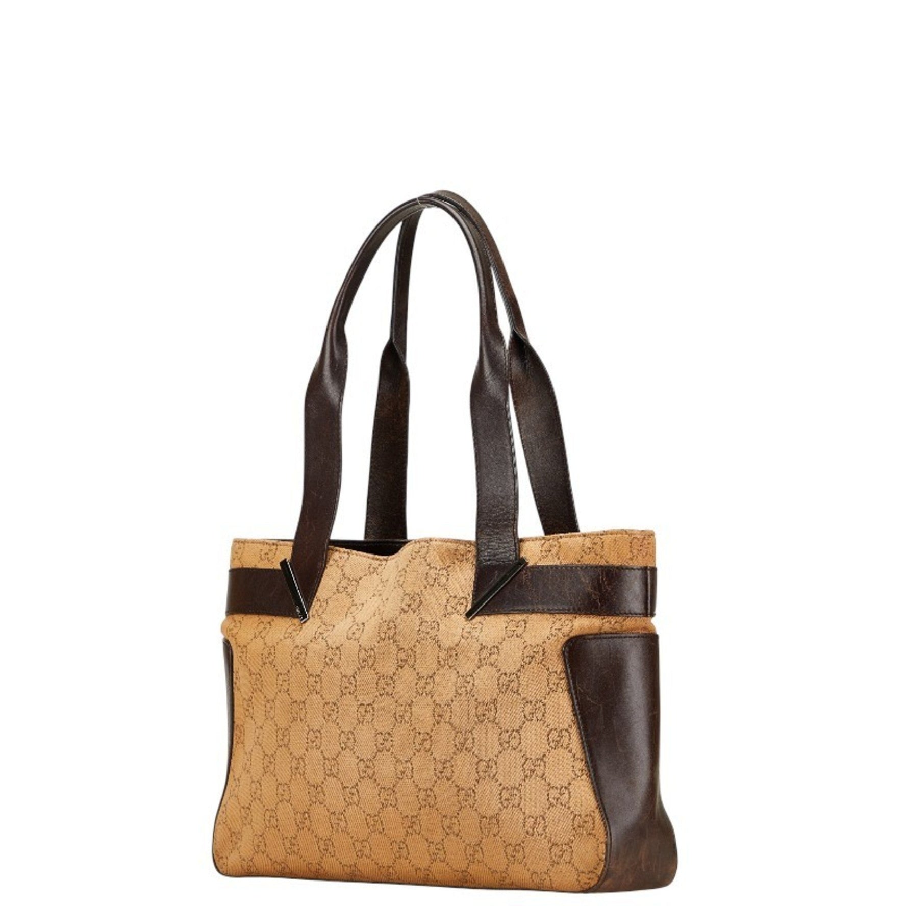 Gucci GG Canvas Tote Bag Leather