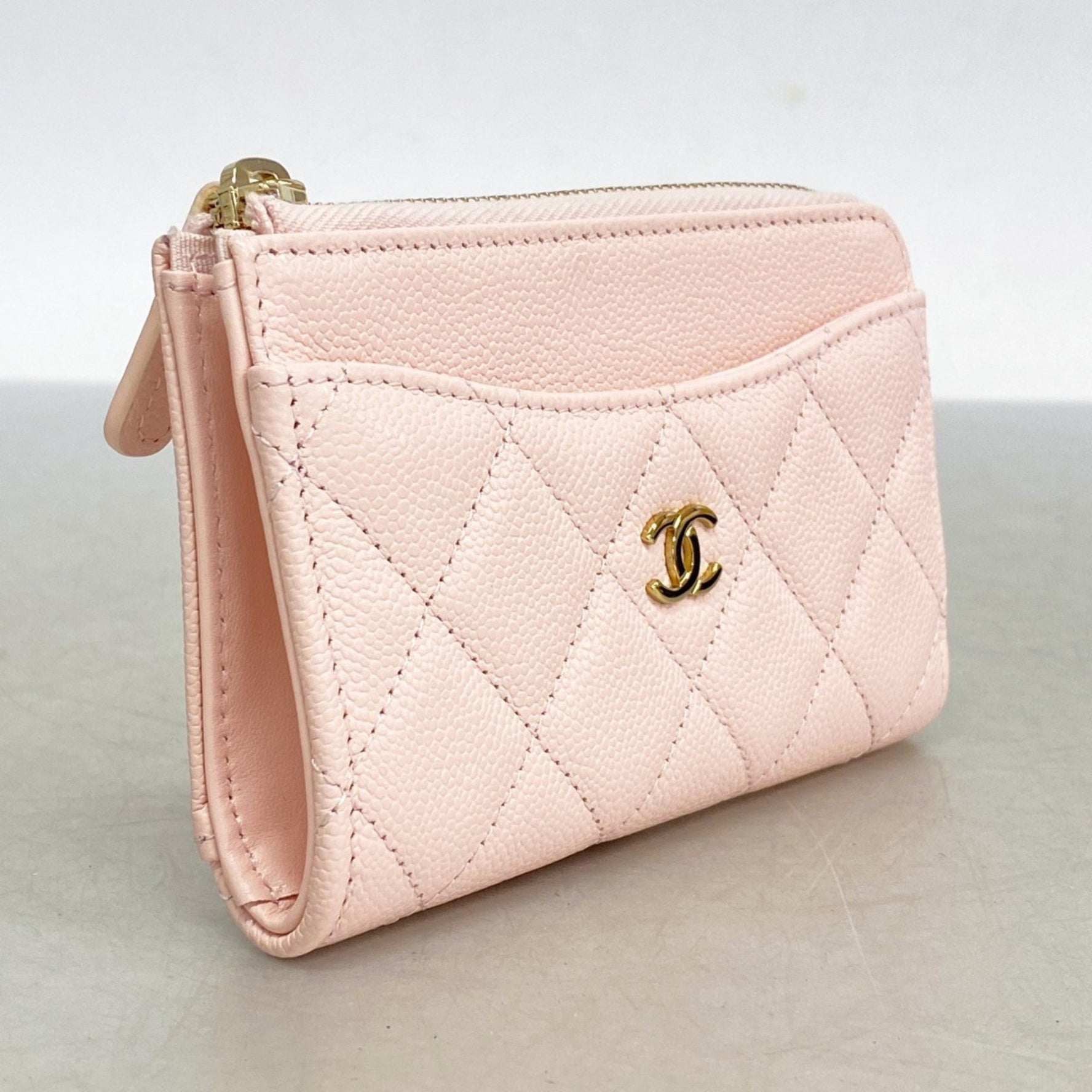 Chanel Matelasse Caviar Leather Wallet/Coin Case, Champagne
