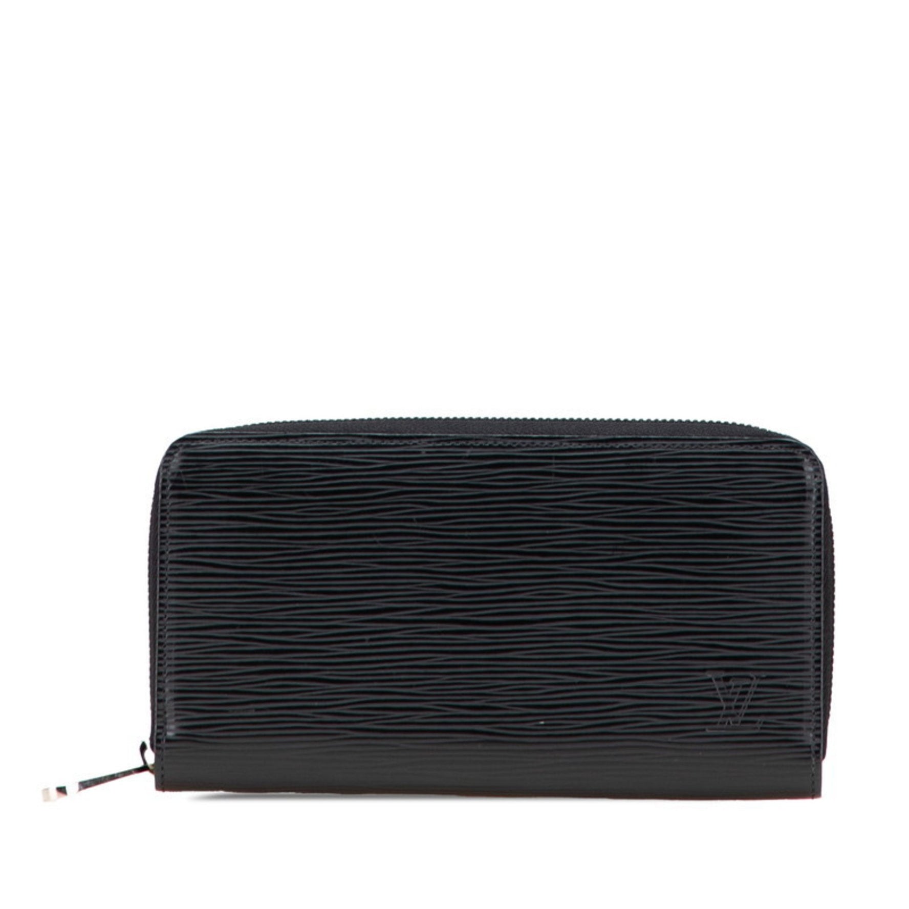 Louis Vuitton Epi Zippy Wallet, Round Zipper Long Wallet Noir Black Leather, LOUIS VUITTON