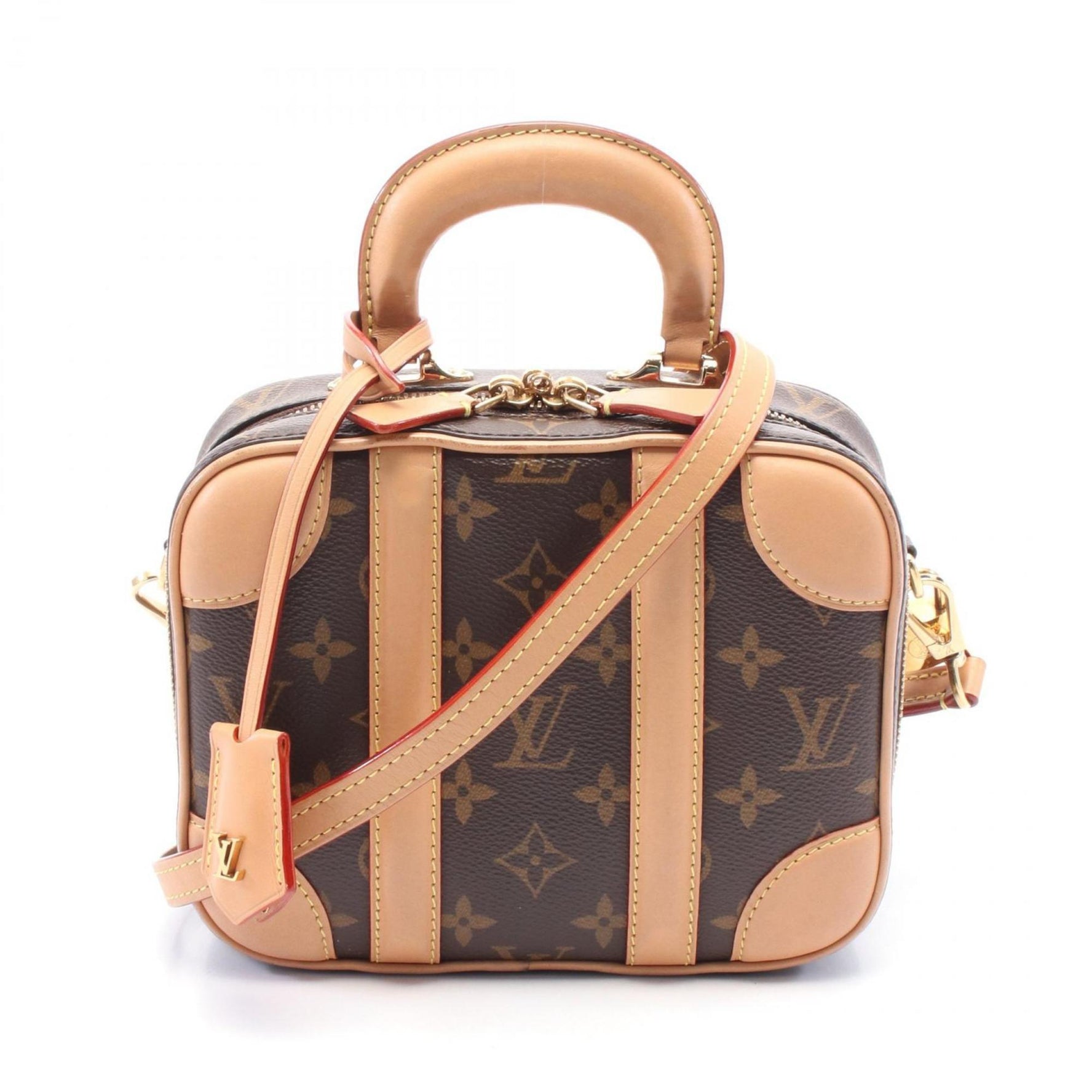 Louis Vuitton Valisette BB Handbag Coated Canvas Leather Monogram