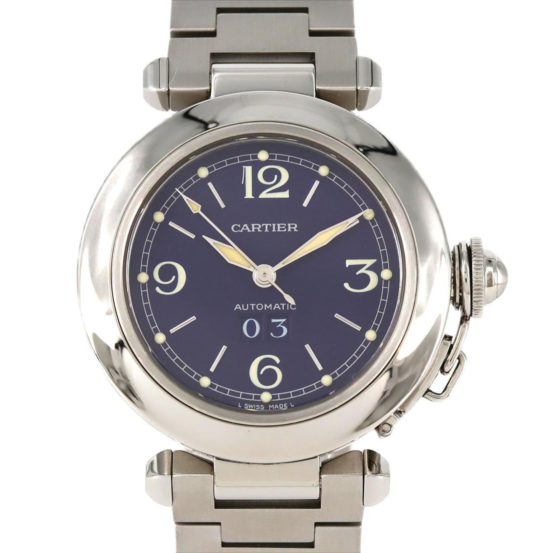 Cartier Pasha C Grande Date Stainless Steel Automatic Watch
