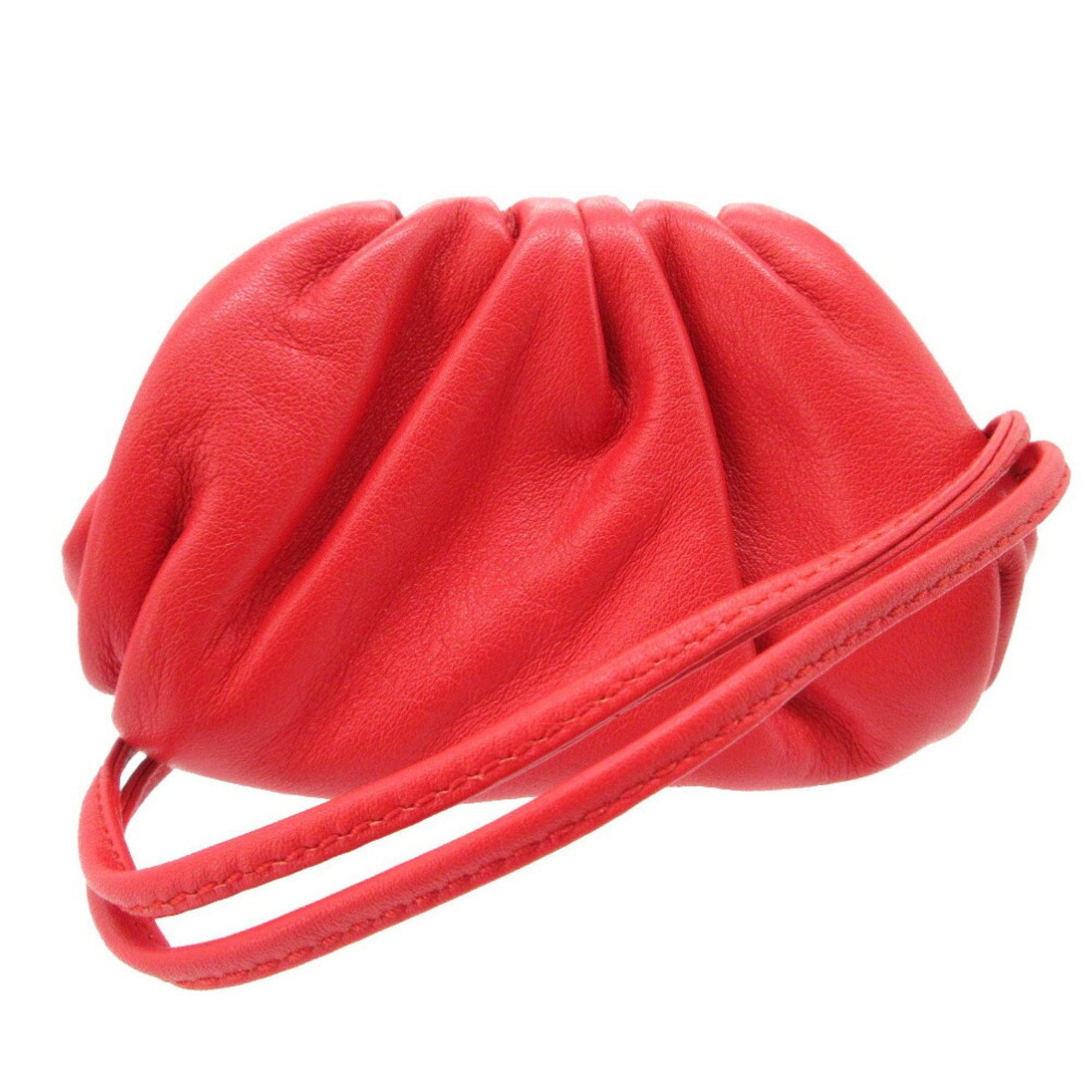 Bottega Veneta The Pouch Leather Red